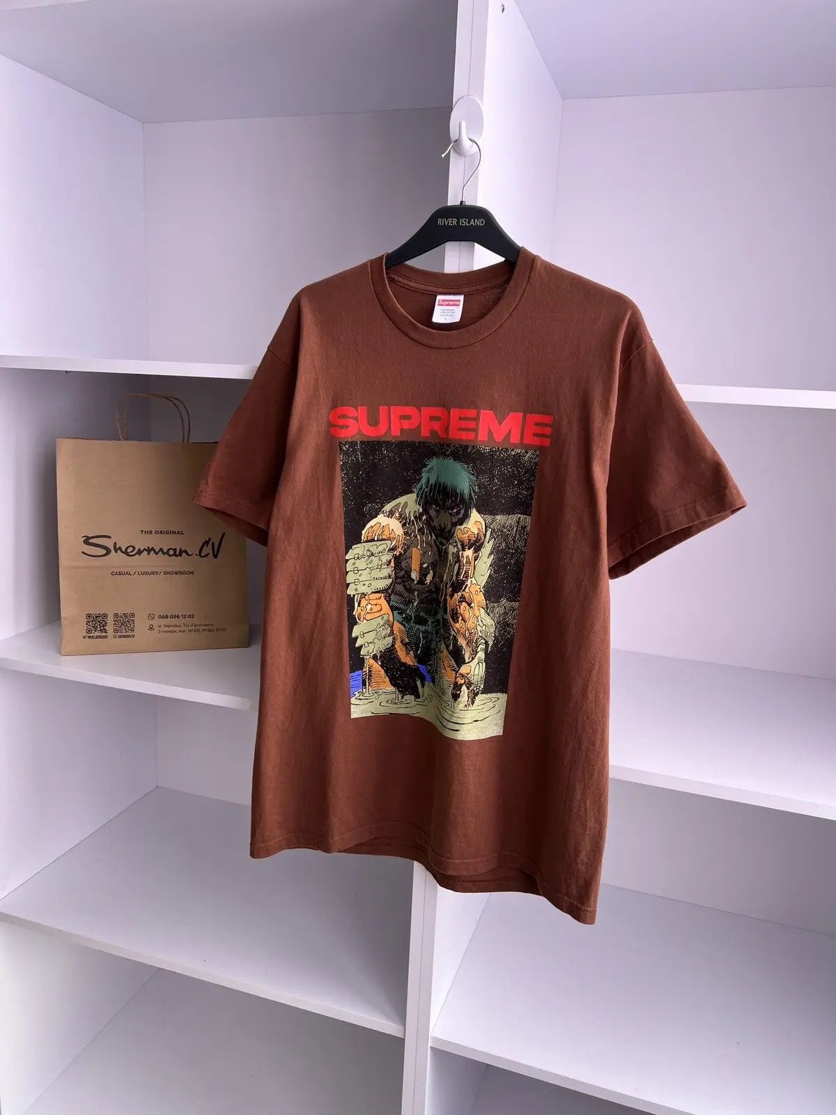Supreme × Vintage Supreme Ronin Tee Graphic T-Shirt Brown SS23 Size US L / EU 52-54 / 3 - 3 Thumbnail