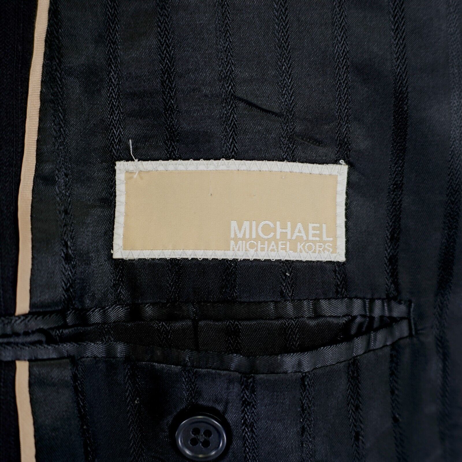Michael Kors Michael Kors Textured Striped Wool Black 40S Or Slim 42S 2 B Size 40S - 8 Thumbnail