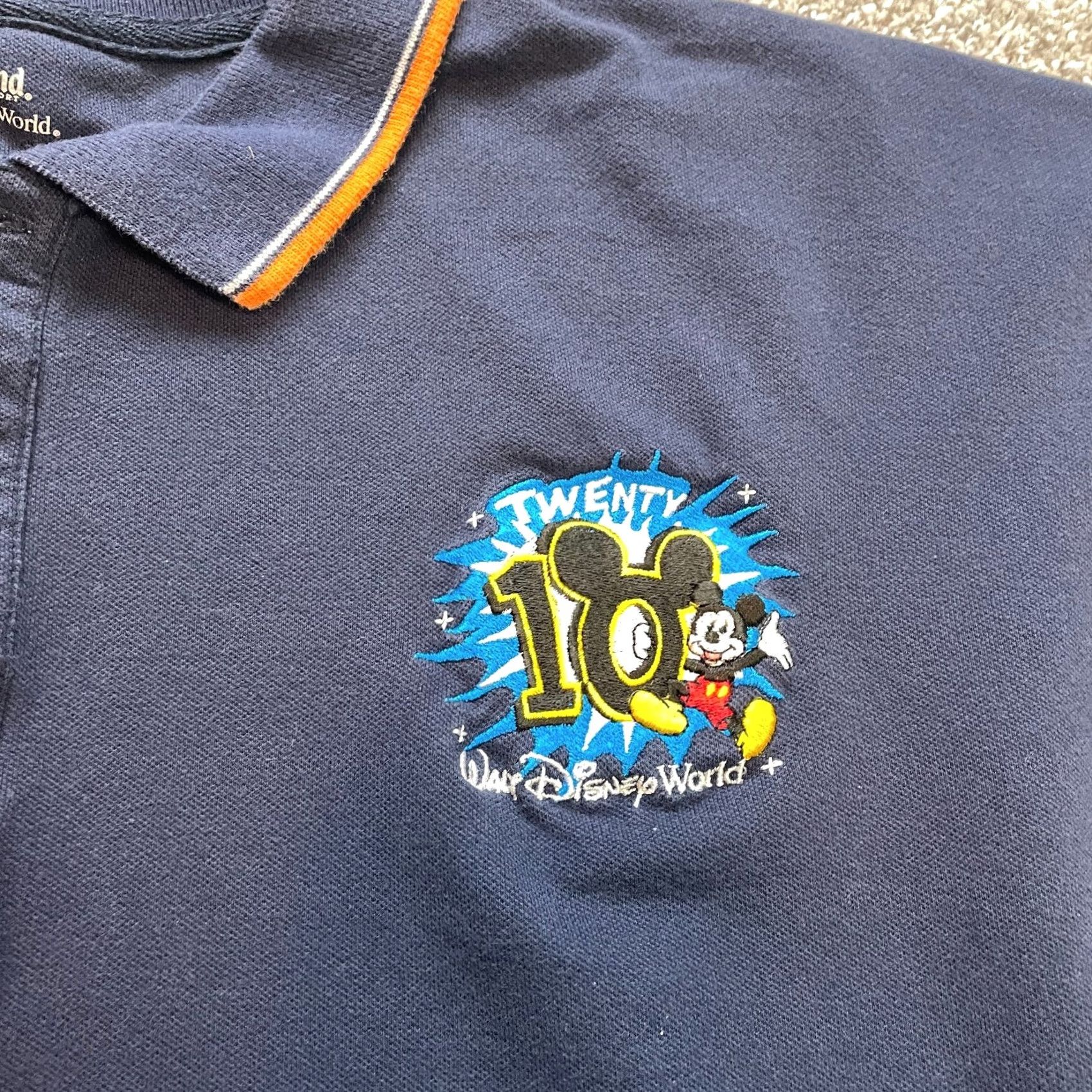Disney VINTAGE Walt Disney World Disney Resort Polo Shirt Mens XL Blue Collared Stretch Size US XL / EU 56 / 4 - 3 Thumbnail