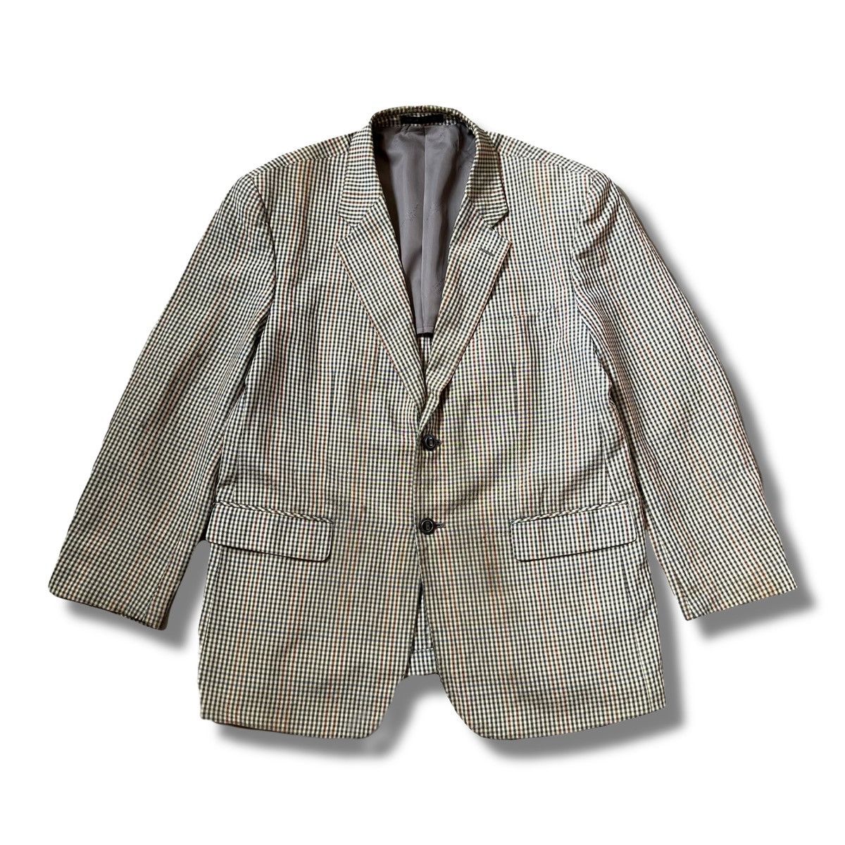 Balenciaga Vintage Balenciaga Plaid Blazer Regular Fit Size 44R - 1 Thumbnail