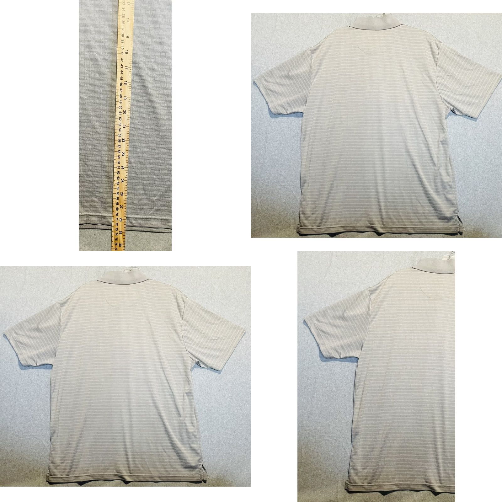 Hogan VINTAGE? No — Ben Hogan Golf Polo Shirt Light Gray XL Short Sleeve Striped Pullover Shirt Mens Regular Polo Size US XL / EU 56 / 4 - 8 Thumbnail