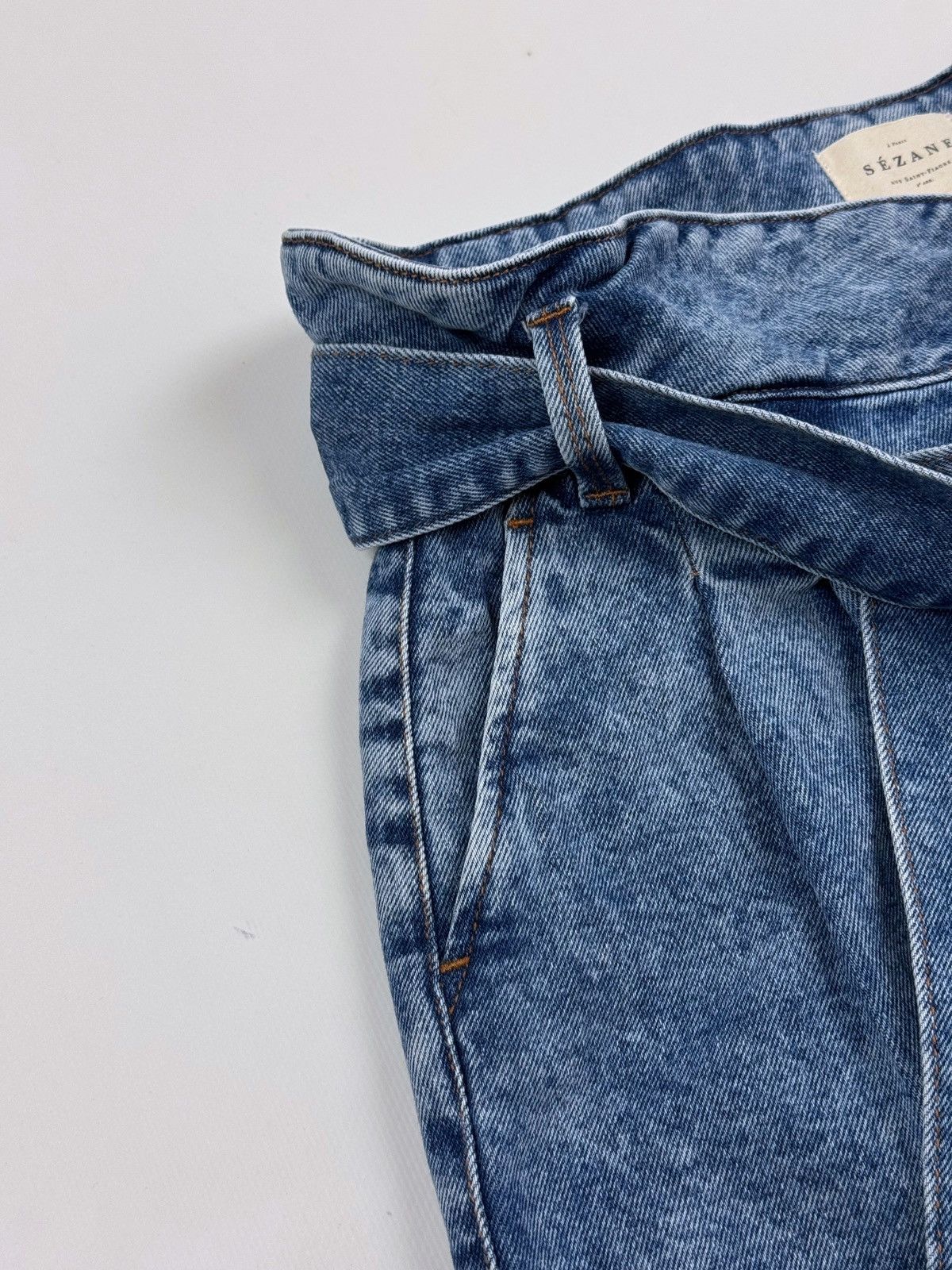 Sezane Sezane Washed Denim High-Rise Women’s Jeans Size 26" / US 2 / IT 38 - 6 Thumbnail