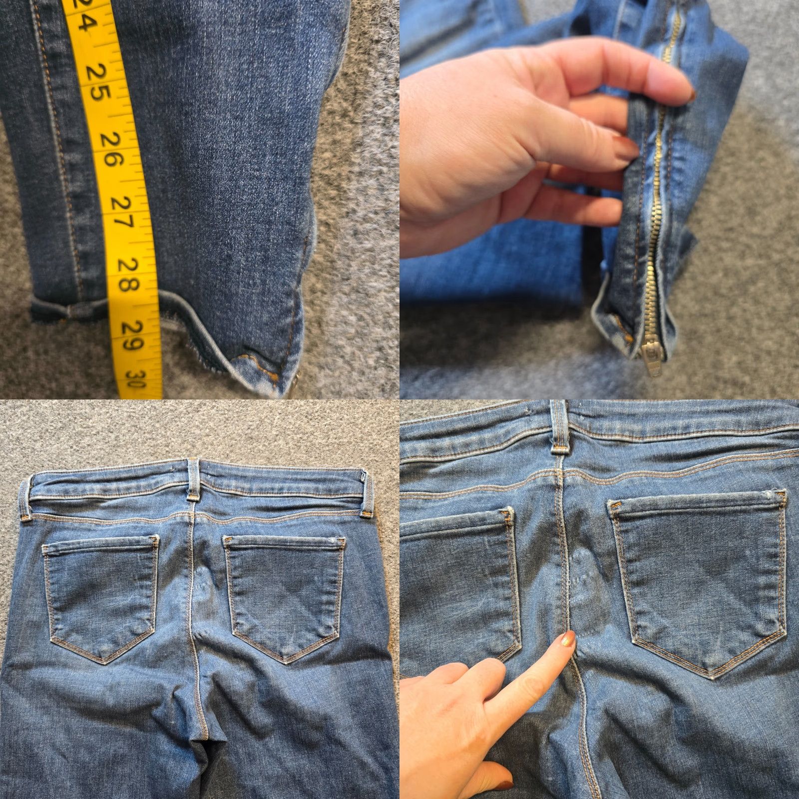 L'AGENCE L'AGENCE Jeans Women Size 27 Blue Denim Stretch Ankle Zip Mid Rise Capsule Casual Jeans Women Regular 27in 5-Pocket Denim Blue Jeans Size 27" / US 4 / IT 40 - 8 Thumbnail