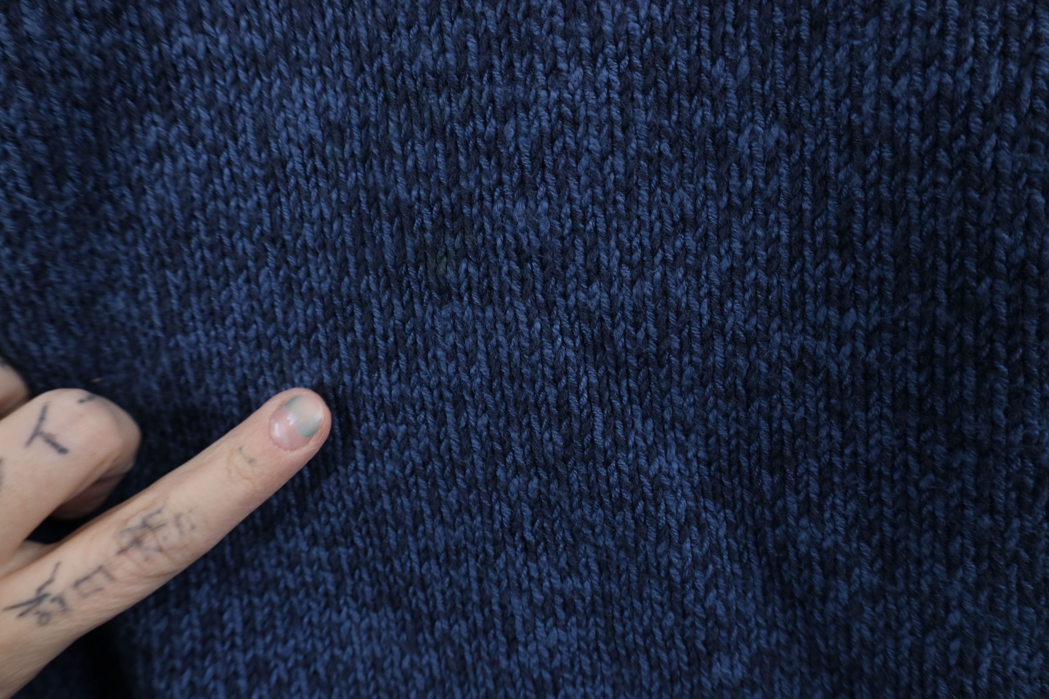 L.L. Bean × Vintage Vintage LL Bean Ribbed Knit Henley Pullover Sweater Blue Size US L / EU 52-54 / 3 - 4 Thumbnail