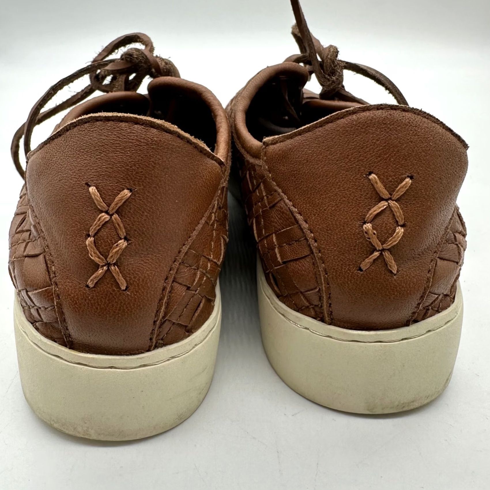 Frye Frye Lena Woven Low Lace Up Sneakers Shoes Brown Leather Size 6 Womens Athletic Sneaker Size US 6 / IT 36 - 4 Thumbnail