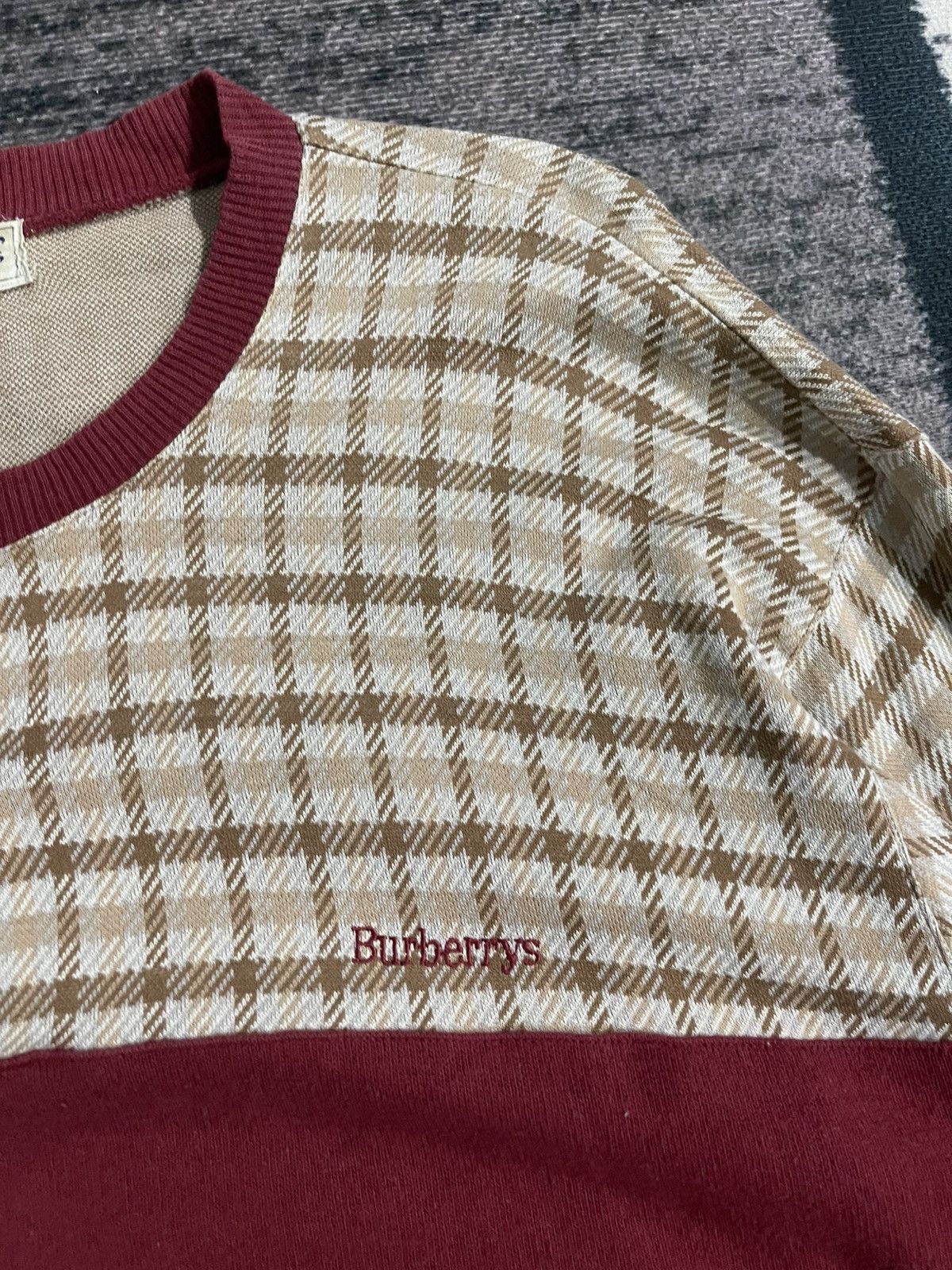 Burberry × Vintage Vintage burberrys Half button Sweatshirt Size US L / EU 52-54 / 3 - 8 Thumbnail