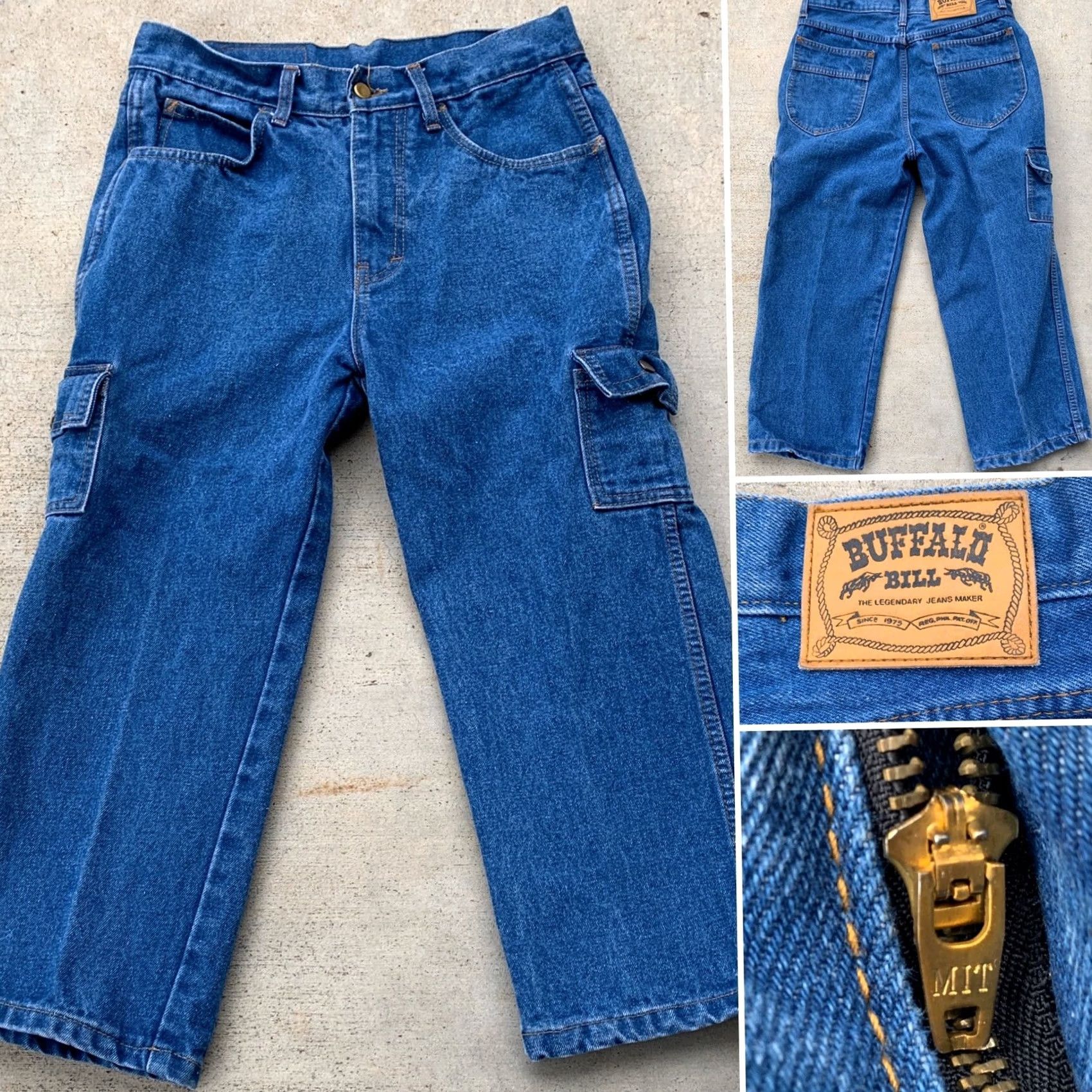 Vintage Buffalo Bill Side Pocket Jeans Buffalo Bill The Legendary Jeans Maker 31” Waist Jeans Capri Women 31 Blue Denim 21in Inseam Pockets Zip Size 24" / US 00 / IT 34 - 5 Thumbnail