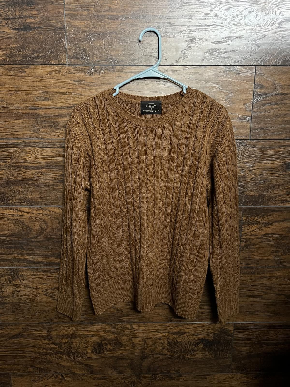 Designer Meteor Cable Knit Sweater Women's - Brown Sweater -L Size XS / US 0-2 / IT 36-38 - 1 Thumbnail