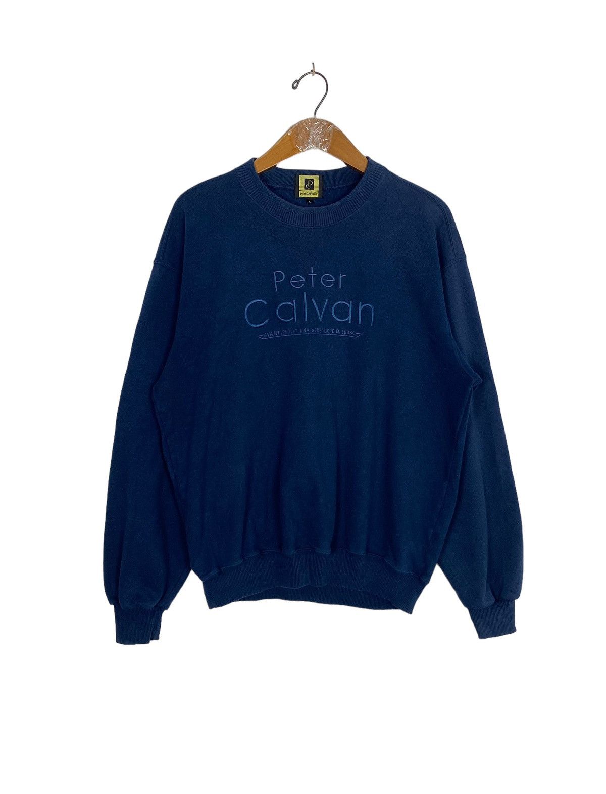 Vintage Rare‼️ Peter Calvan Sweatshirt Embroidery Spellout Size US M / EU 48-50 / 2 - 1 Thumbnail