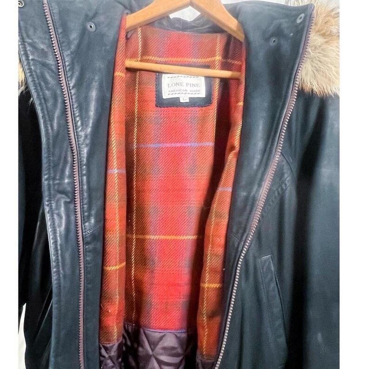 Other VTG 90s Black Leather Coyote Fur Hood Cargo Parka sz L Size US L / EU 52-54 / 3 - 4 Thumbnail