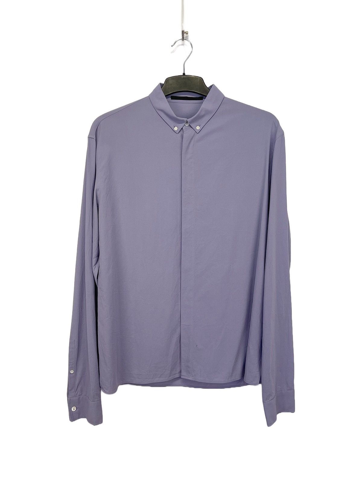 Haider Ackermann Relaxed Hidden Button Placket shirt in Lilac Size US L / EU 52-54 / 3 - 1 Thumbnail