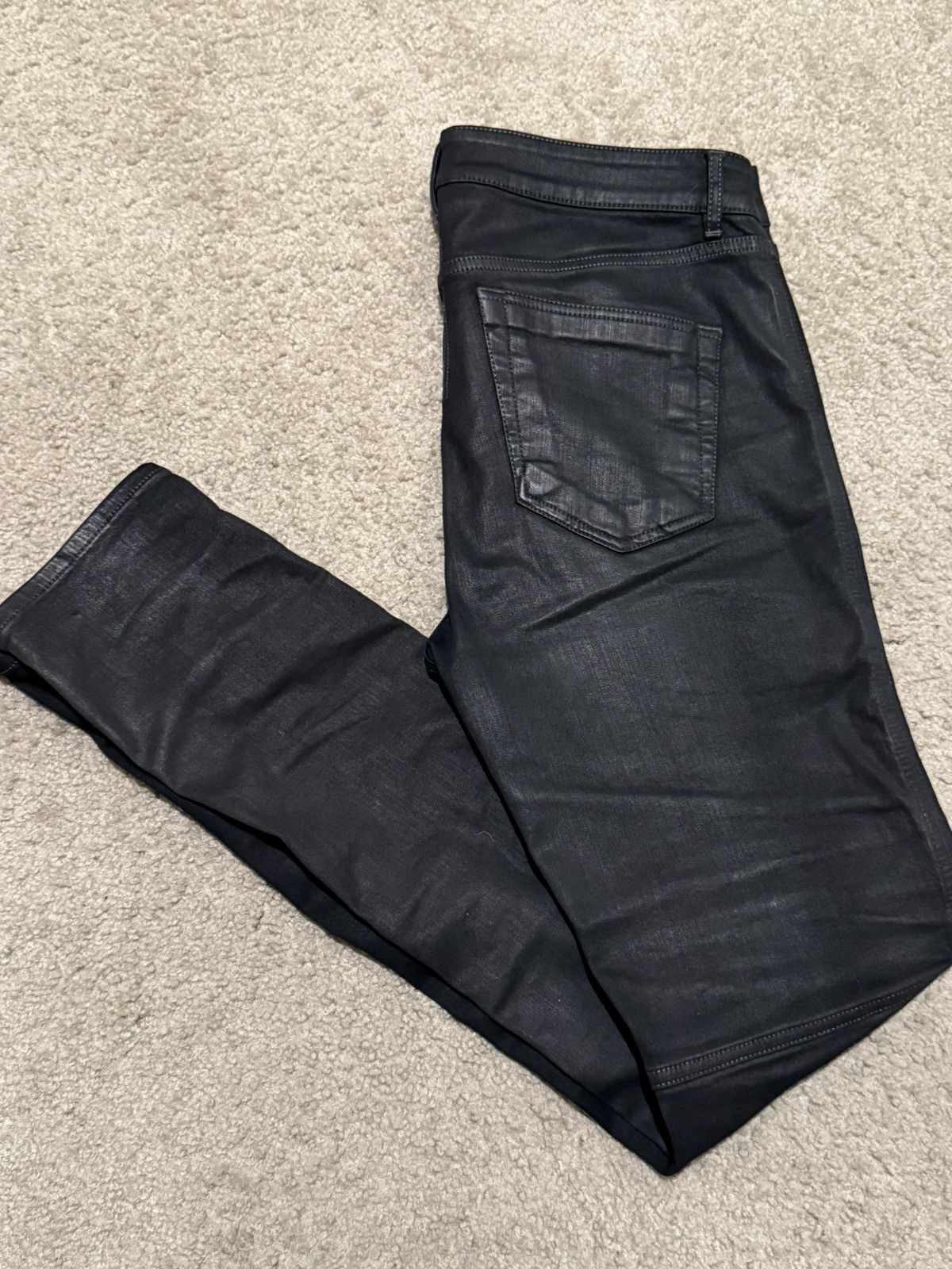 Rick Owens × Rick Owens Drkshdw Rick Owen Drkshdw Waxed Nagakin Cut Denim Size US 32 / EU 48 - 6 Thumbnail