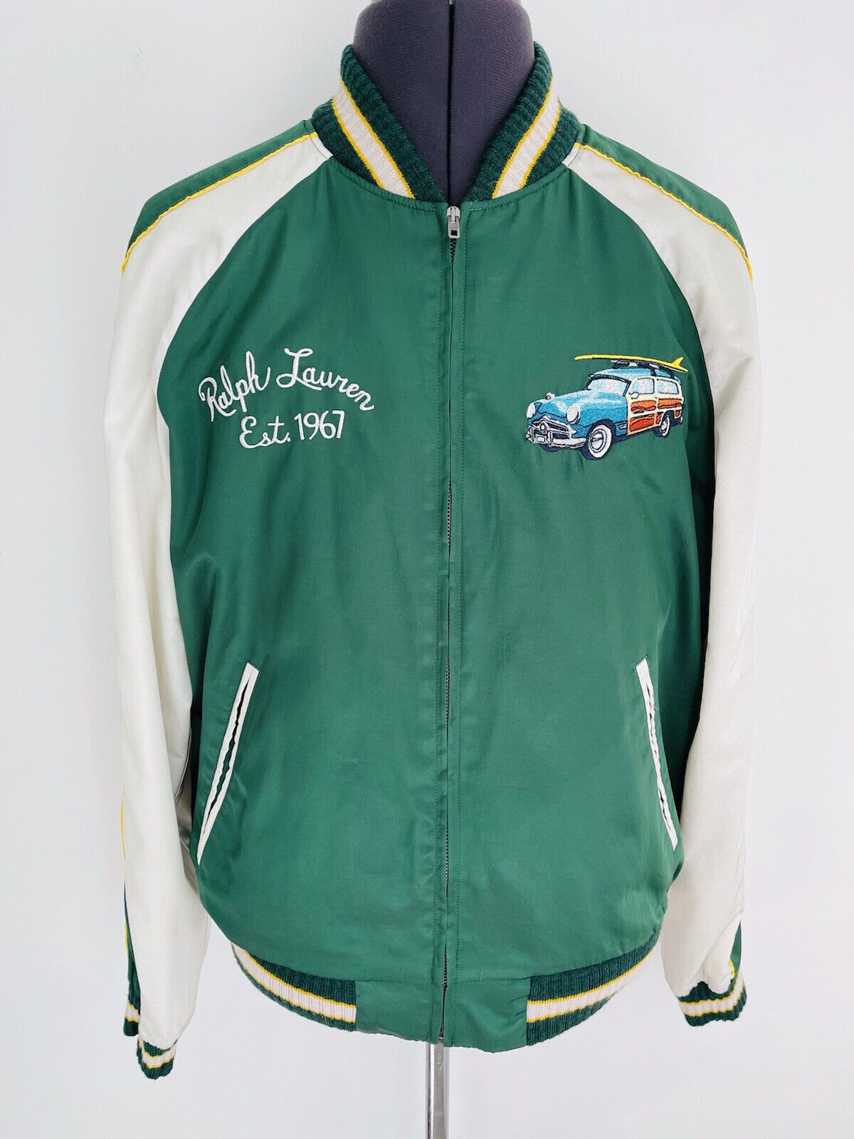 Polo Ralph Lauren Polo Ralph Lauren Satin Hawaii Bomber Jacket Green Size XL Size US XL / EU 56 / 4 - 7 Thumbnail