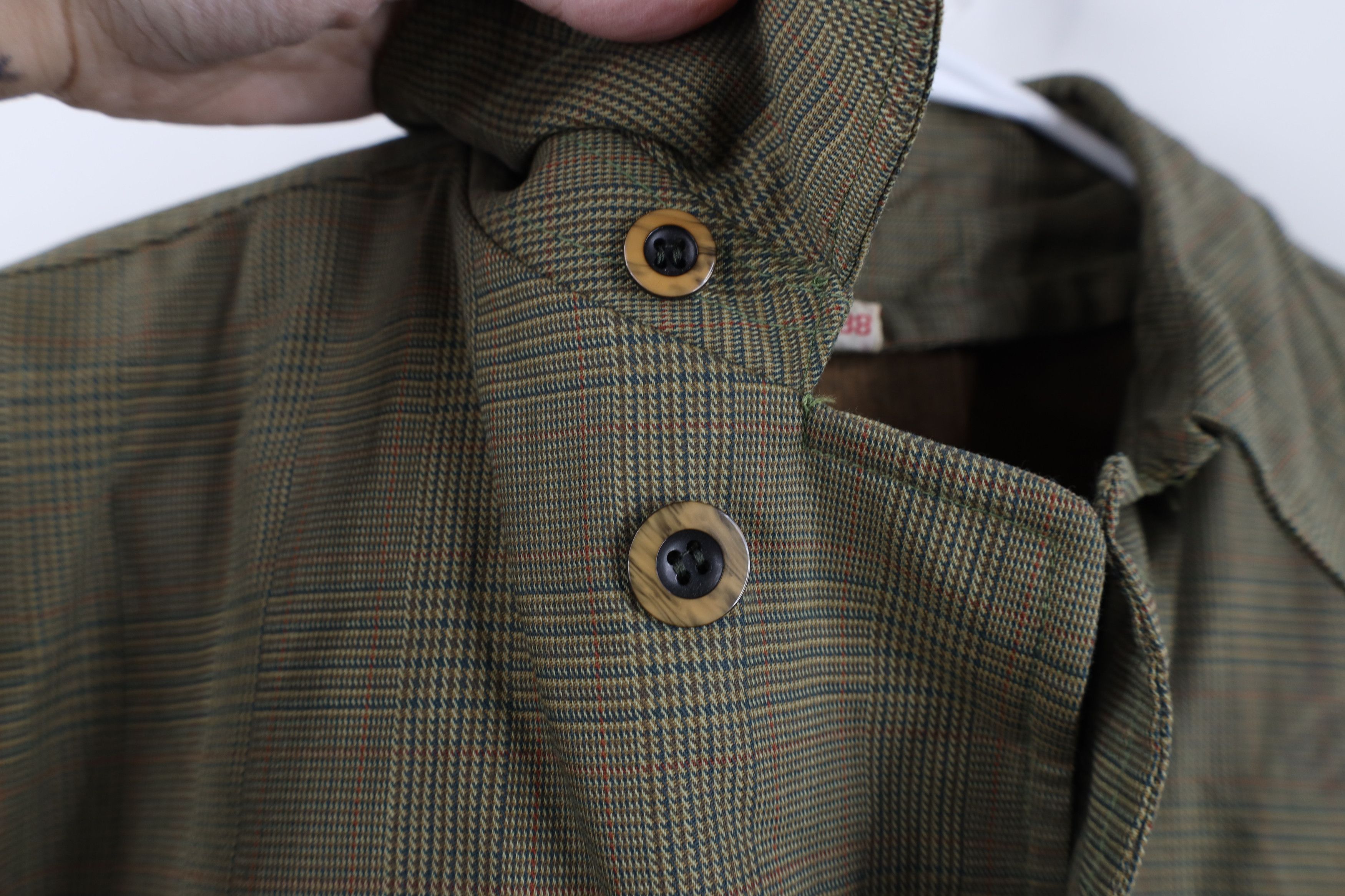 Vintage Vintage 50s 60s Streetwear Houndstooth Paid Trench Coat USA Size US L / EU 52-54 / 3 - 5 Thumbnail