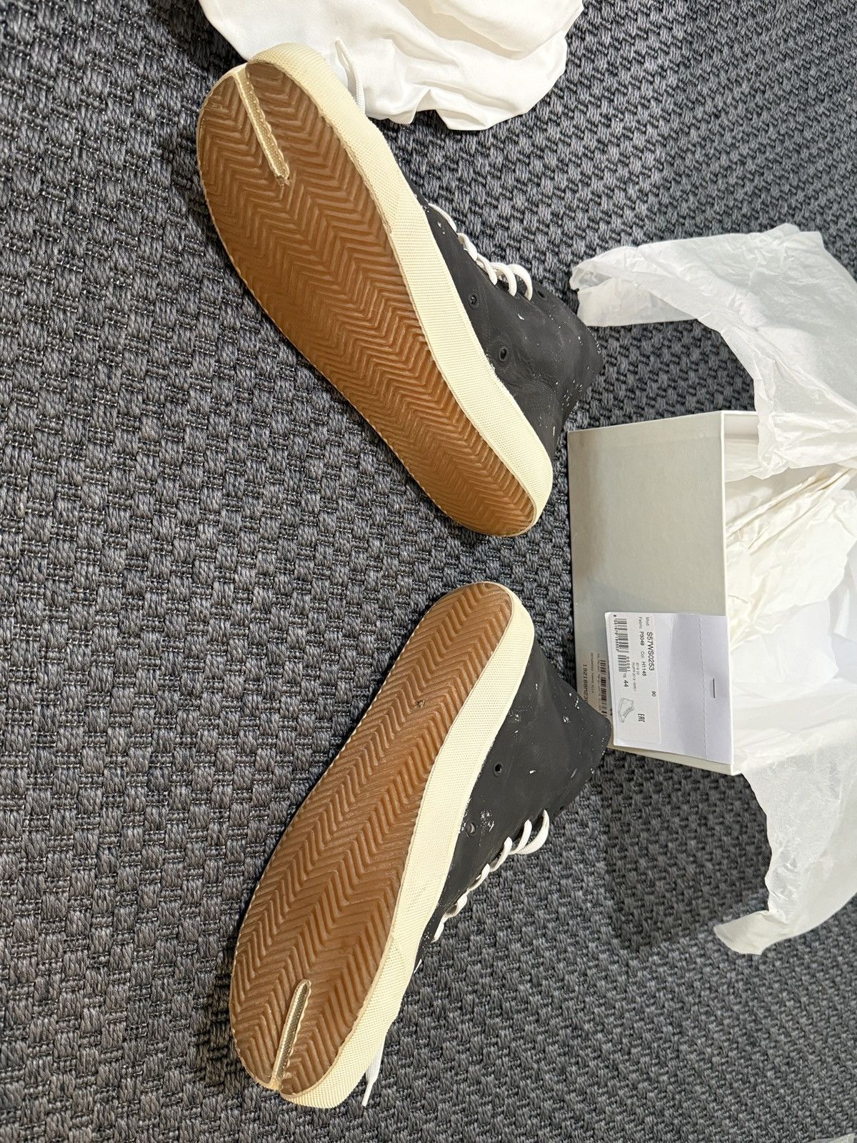 Maison Margiela Maison Margiela Black and Silver Tami High-Top Sneakers Size US 10.5 / EU 43-44 - 2 Thumbnail