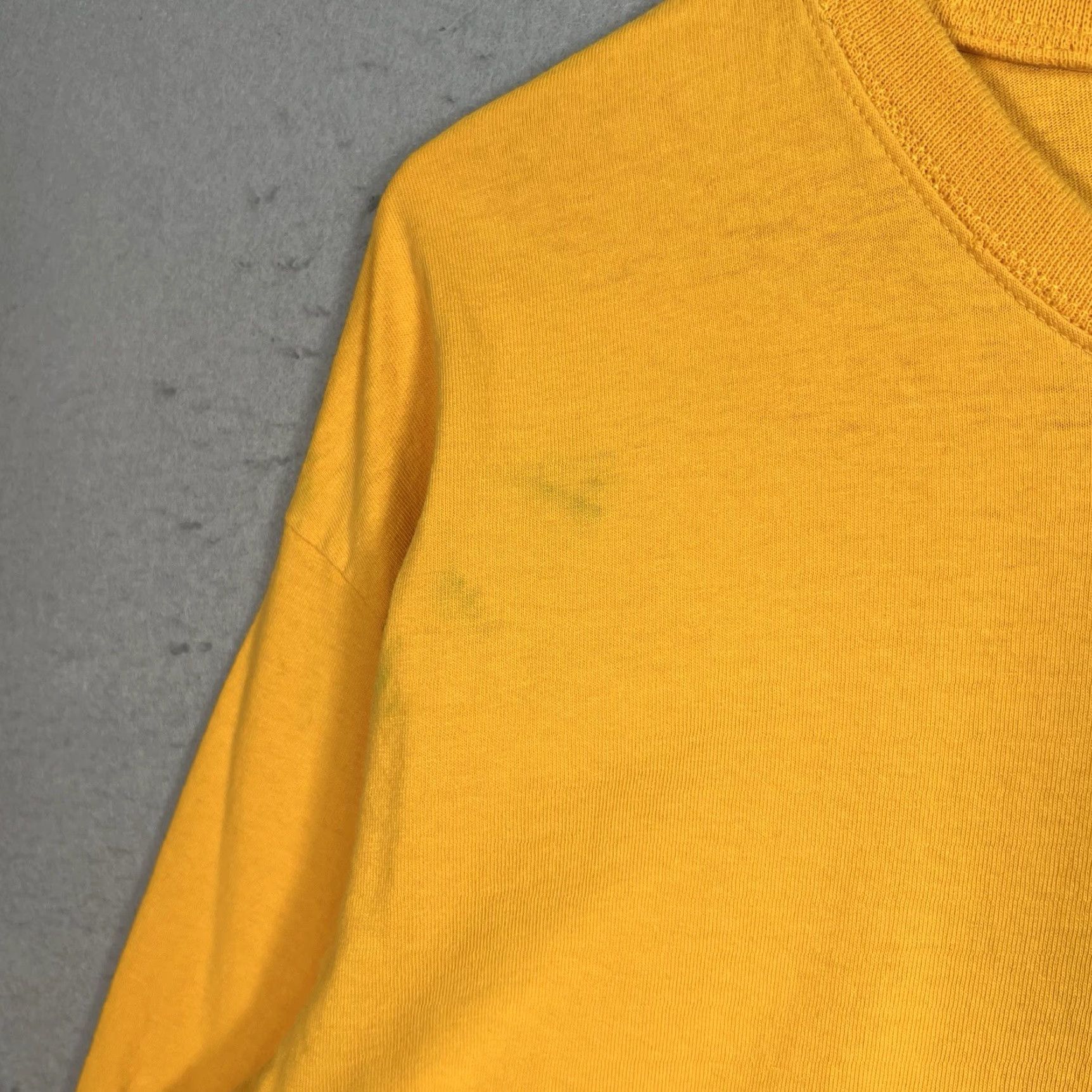 Port & Company VINTAGE Polar Bear Grand Tour Motorcycle T Shirt Adult Large Yellow Long Sleeve Mens Size US L / EU 52-54 / 3 - 6 Thumbnail