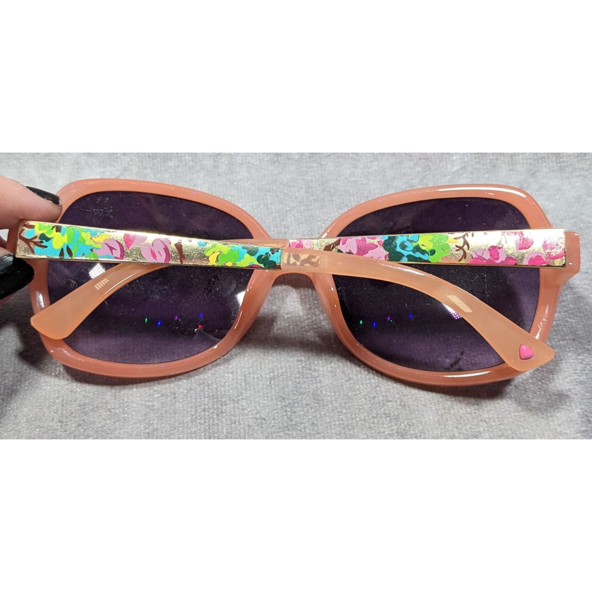 Betsey Johnson Betsey Johnson Fairycore Floral And Peach Sunglasses Size ONE SIZE - 3 Thumbnail