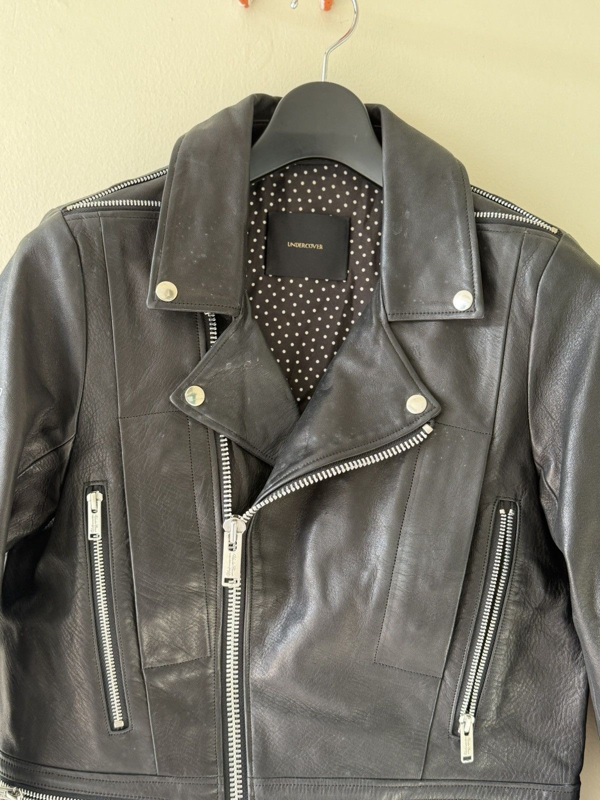 Undercover Undercover 14ss Psychocandy Black Leather Biker Jacket Size US S / EU 44-46 / 1 - 3 Thumbnail