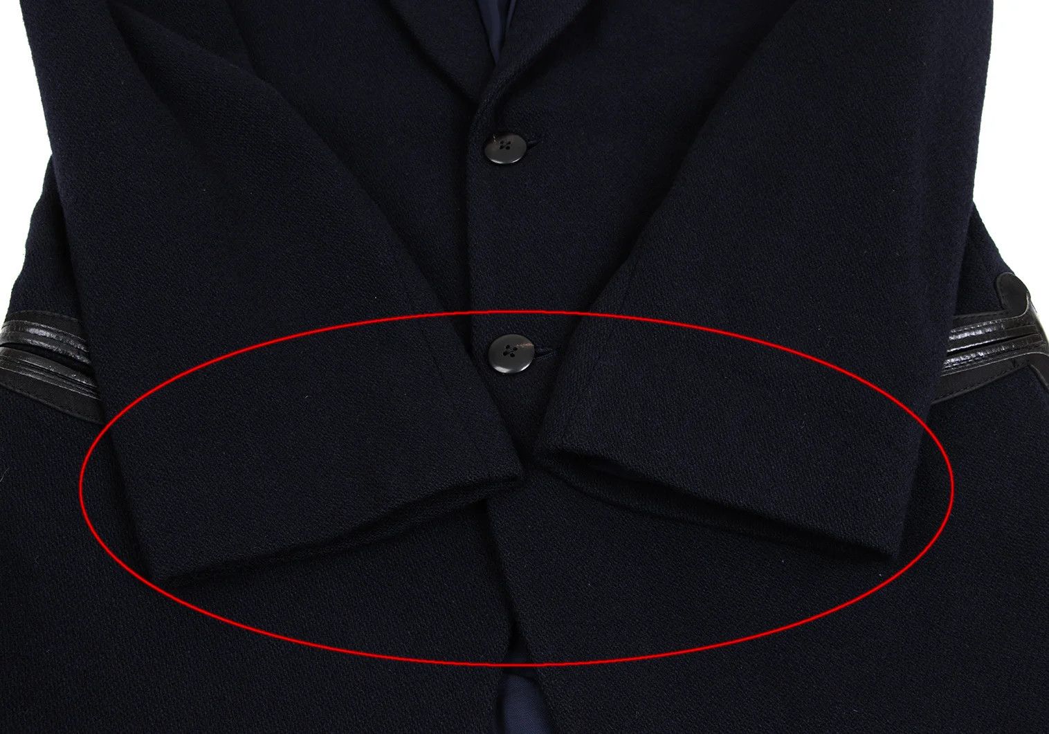 Yohji Yamamoto Yohji Yamamoto Leather Pocket Wool Jacket Size US S / EU 44-46 / 1 - 7 Thumbnail