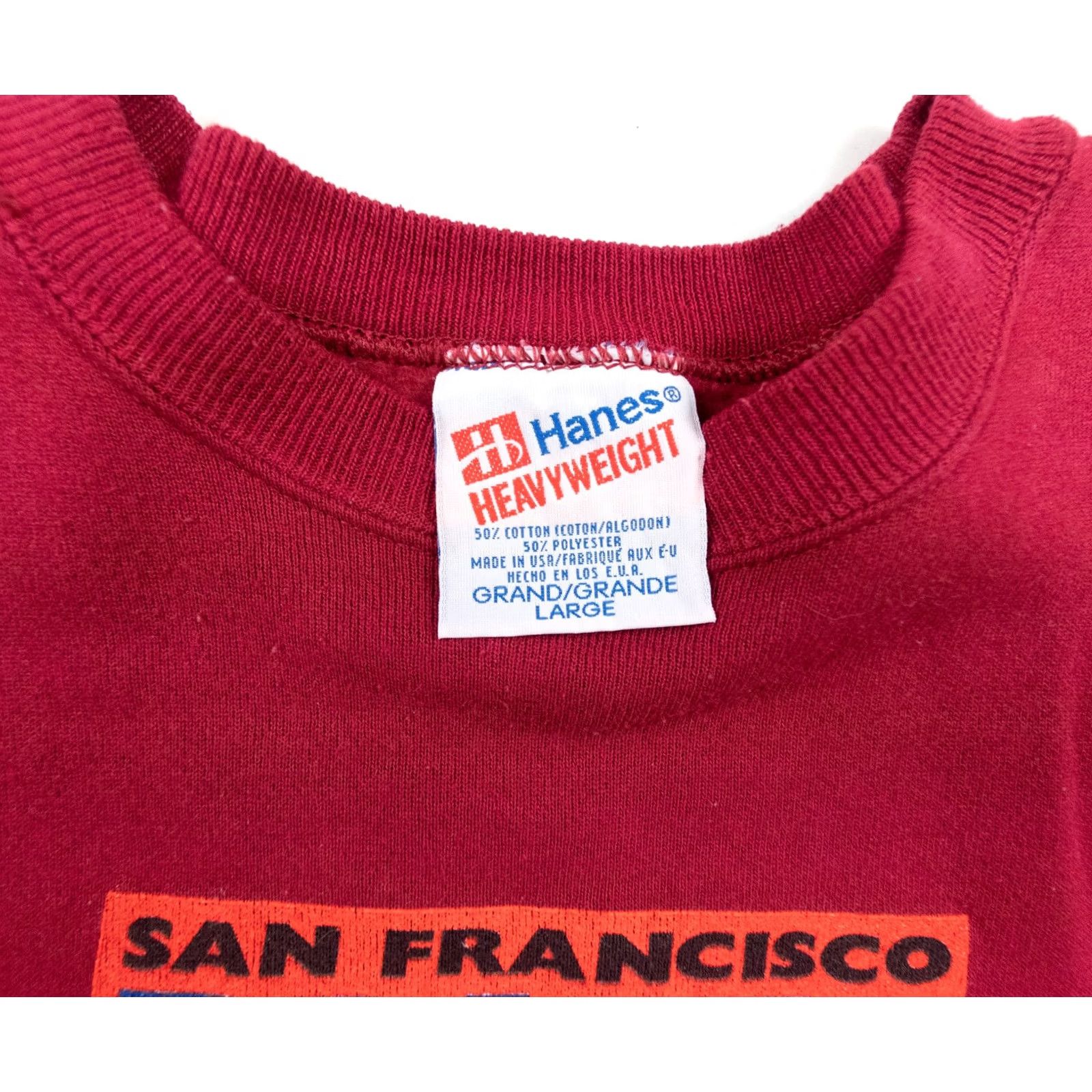 Hanes Vintage Hanes San Francisco Blues Festival Sweatshirt Mens Large Red Crewneck 90s Size US L / EU 52-54 / 3 - 5 Thumbnail