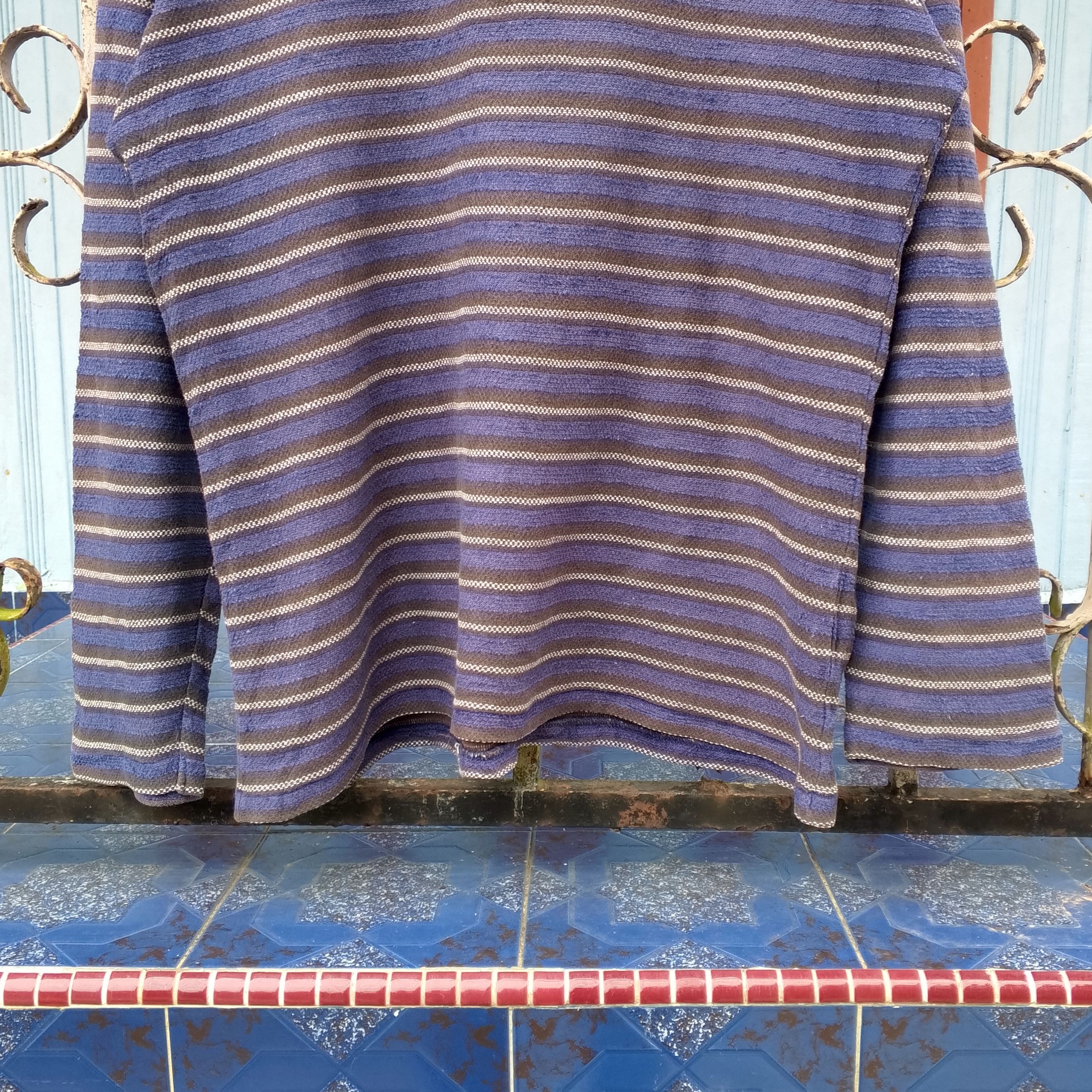 Issey Miyake Issey Miyake Denim Stripe Long Sleeve Half Zippper Size US M / EU 48-50 / 2 - 4 Thumbnail