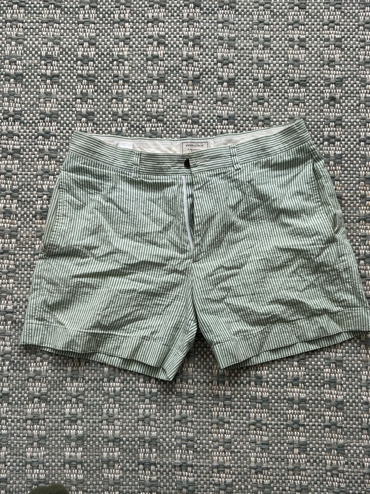 Maison Kitsune Maison Kitsune seersucker shorts Size US 32 / EU 48 - 1 Thumbnail