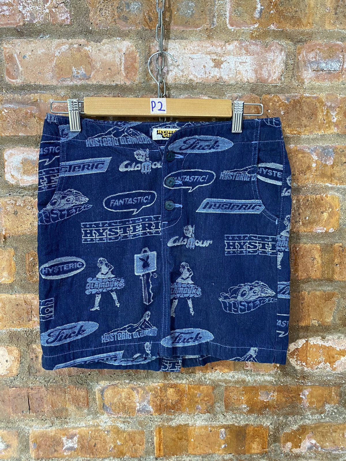 Hysteric Glamour 1990s Hysteric Fuck Hell Iconic logo skirts Size 29" - 2 Thumbnail