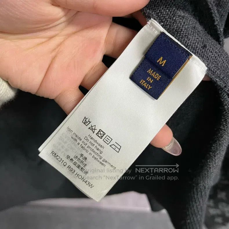 Louis Vuitton Louis Vuitton Grey Logo Patchwork V-Neck Single-Breasted L Size US M / EU 48-50 / 2 - 3 Thumbnail