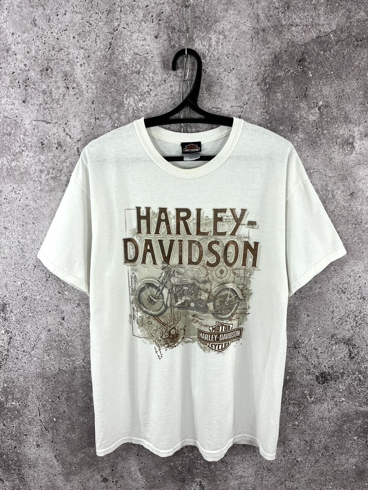 Harley Davidson Harley Davidson 2014-HD T-Shirt White Double Big Logo Sz L Size US L / EU 52-54 / 3 - 1 Thumbnail