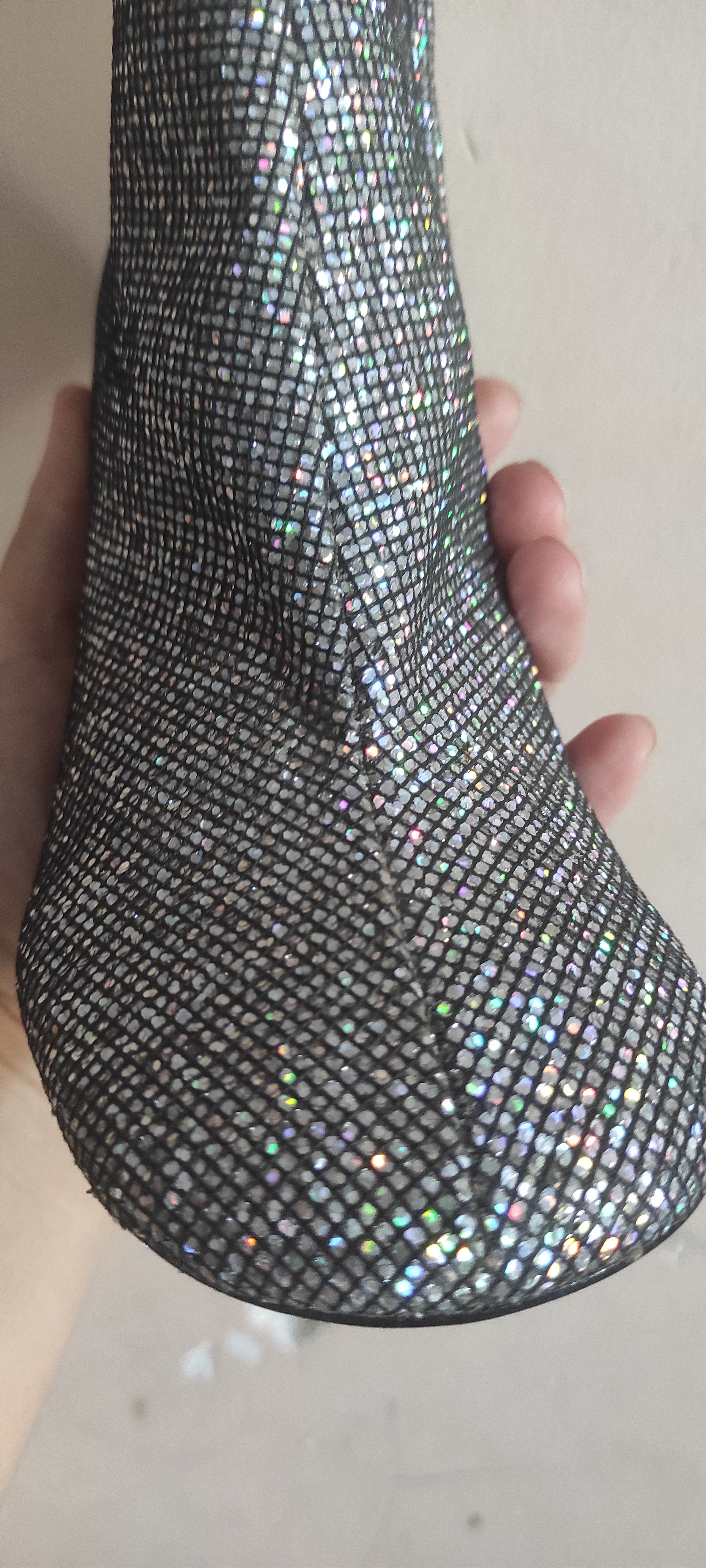 Zara Zara Glitter Heels Silver Ankle Metallic Sparkly Booties Size US 6.5 / IT 36.5 - 19 Thumbnail
