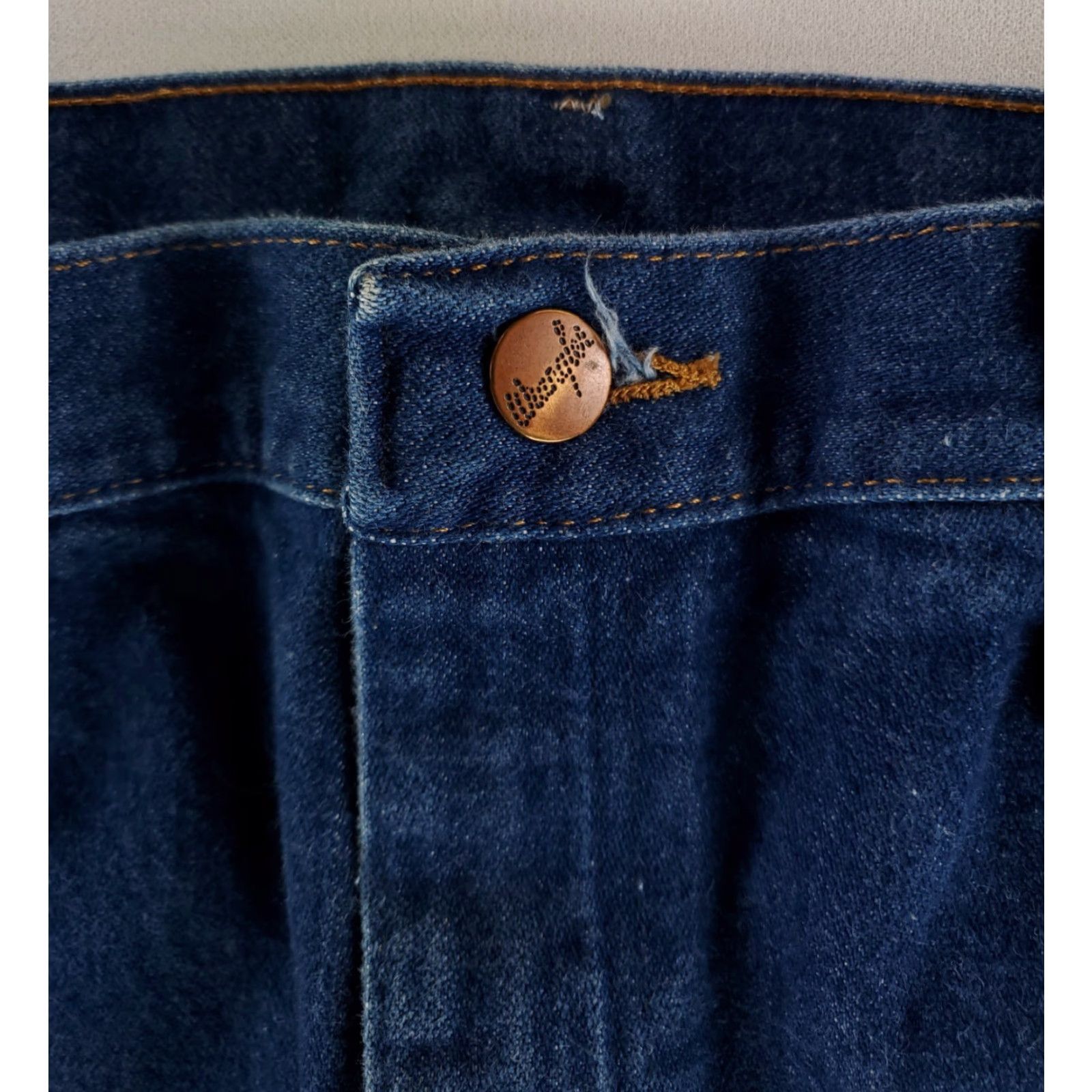 Wrangler VINTAGE Wrangler Jeans 13MWZPW Mens 34x38 34x37 Actual Blue Straight Jeans Mens 34x38 Blue Wrangler VTG Jeans Size US 34 / EU 50 - 2 Thumbnail