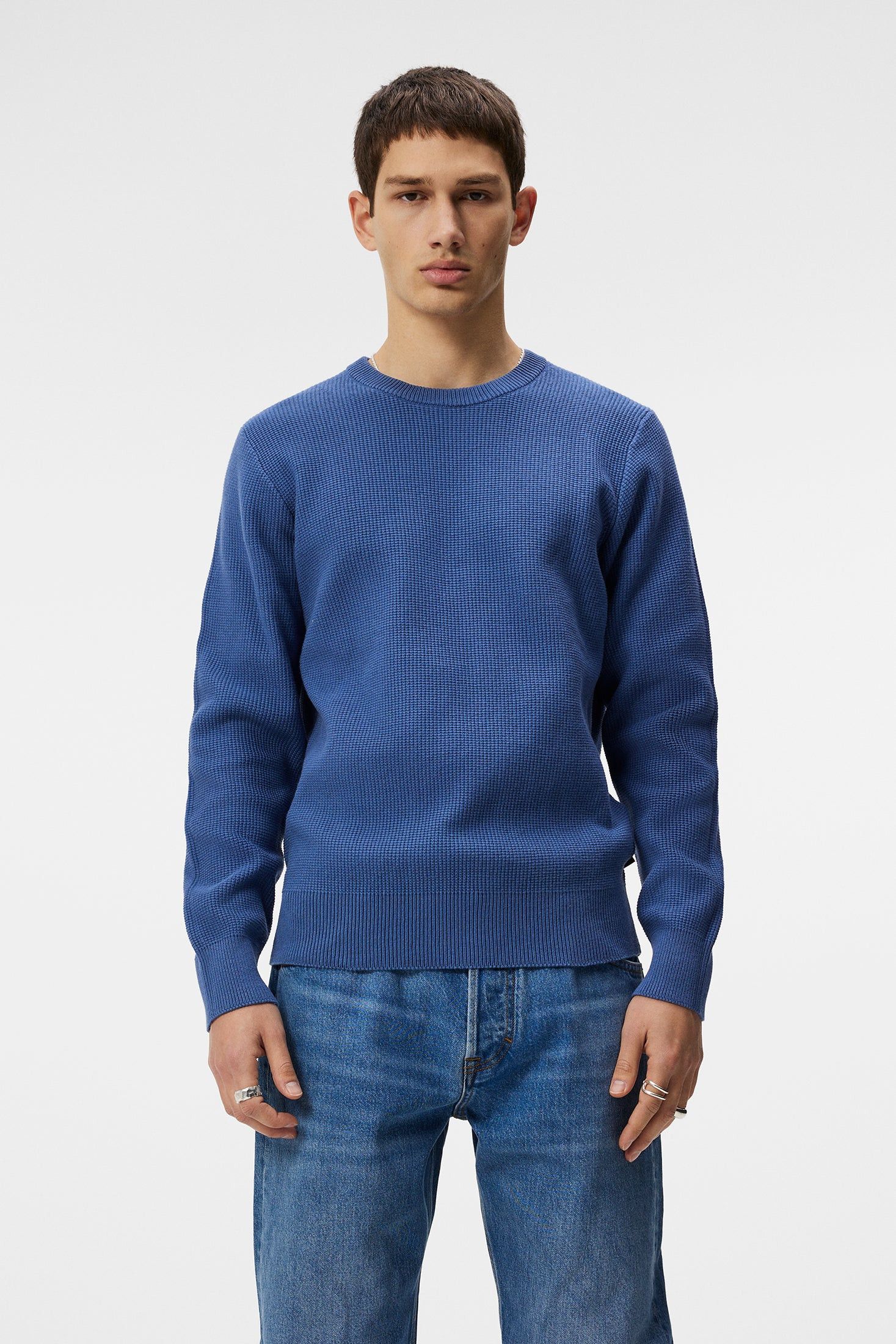 J.Lindeberg J.Lindeberg Arthur Knit Blue Org Cotton Pullover Sweater Size US S / EU 44-46 / 1 - 1 Thumbnail