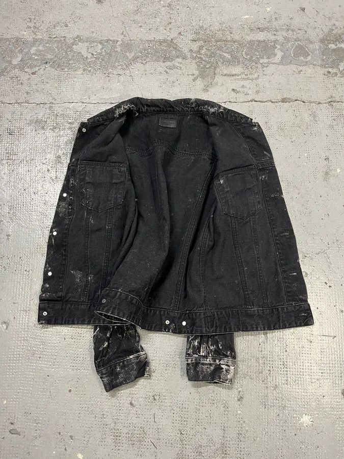 Saint Laurent Paris Saint Laurent Marbled Effect Black Denim Tie Dye Jacket Size US S / EU 44-46 / 1 - 9 Thumbnail