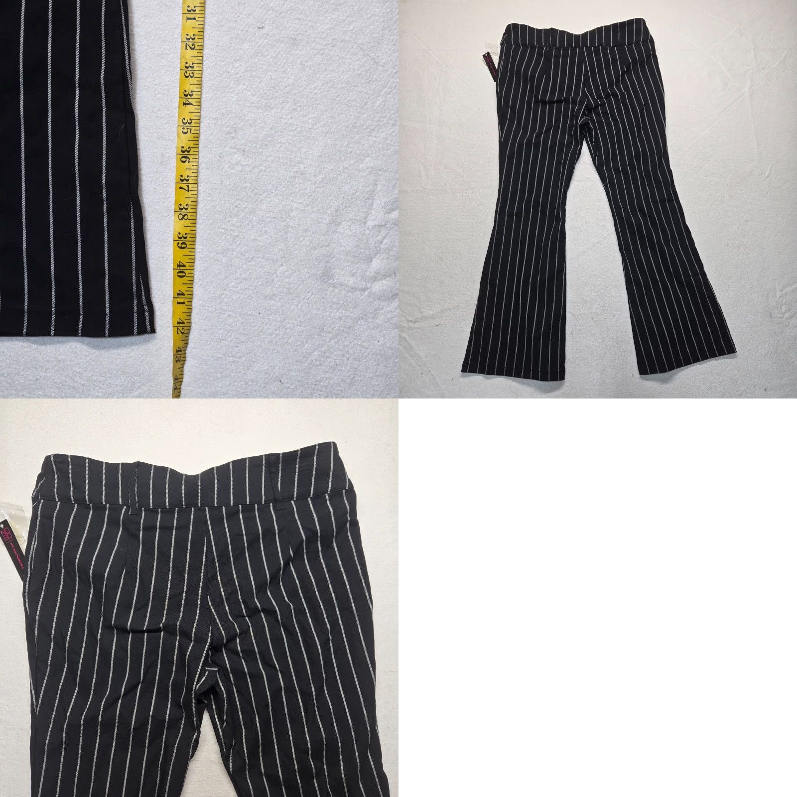 Vintage No Boundaries Millenium Flare Pants Womens XXL Black Striped High Rise Regular 2XL Pants Womens Size 40" / US 18 - 9 Thumbnail
