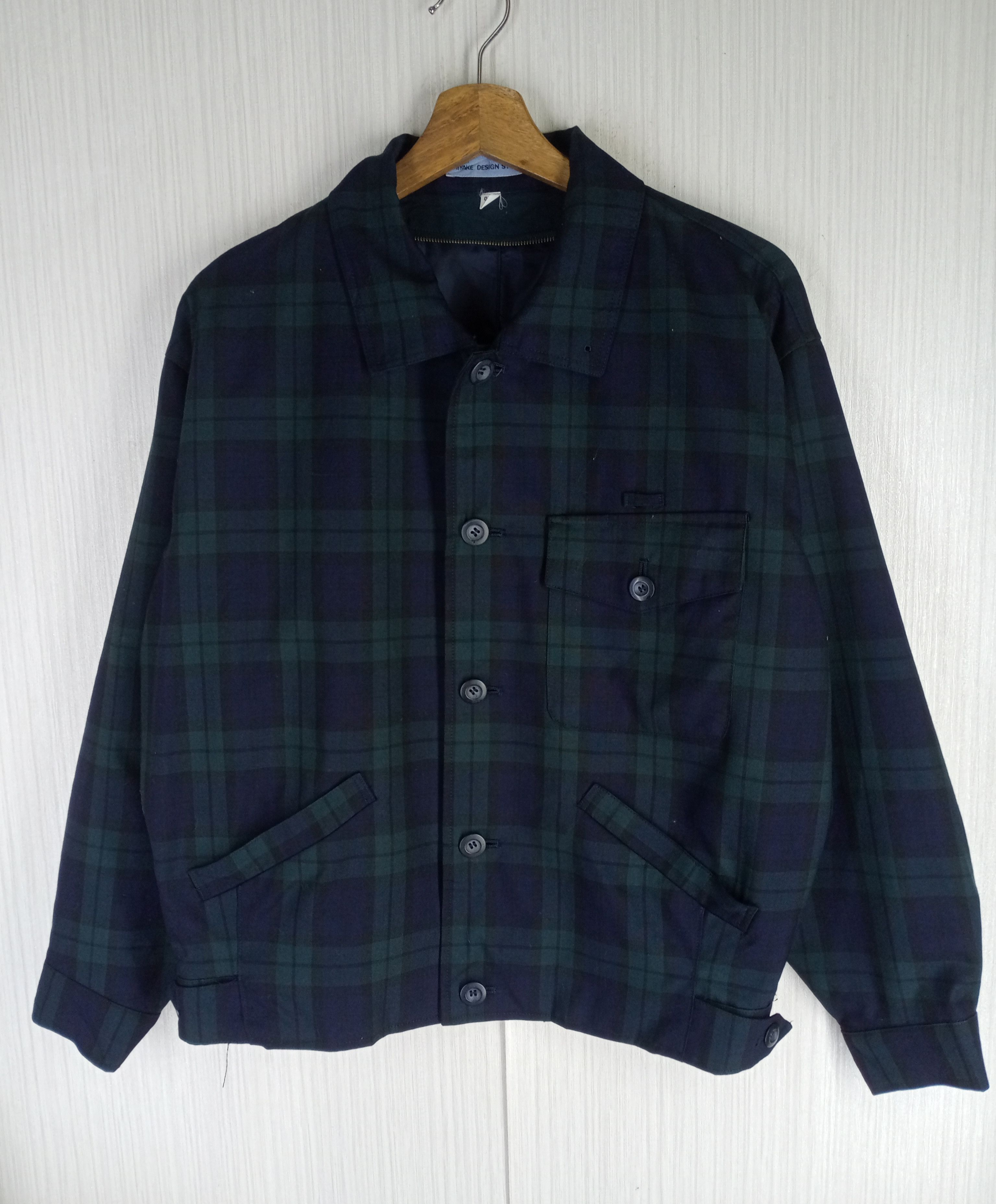 Issey Miyake RARE VINTAGE 90S ISSEY MIYAKE DESIGN STUDIO CHECKERED JACKET Size US M / EU 48-50 / 2 - 1 Thumbnail