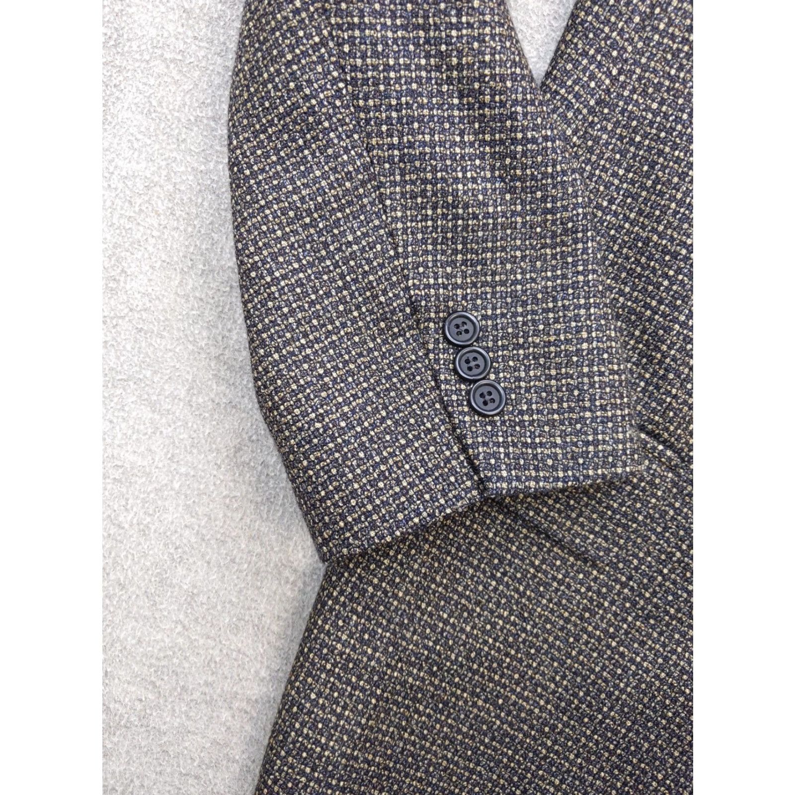 Vintage VINTAGE Daniel Hechter Blazer Mens 44XL Gray Wool Check Tweed Sport Coat Jacket Size 44R - 3 Thumbnail