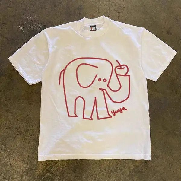 Vintage Takako x Ibuki Loose Elephant Print Short Sleeve T-Shirt Size US M / EU 48-50 / 2 - 7 Thumbnail