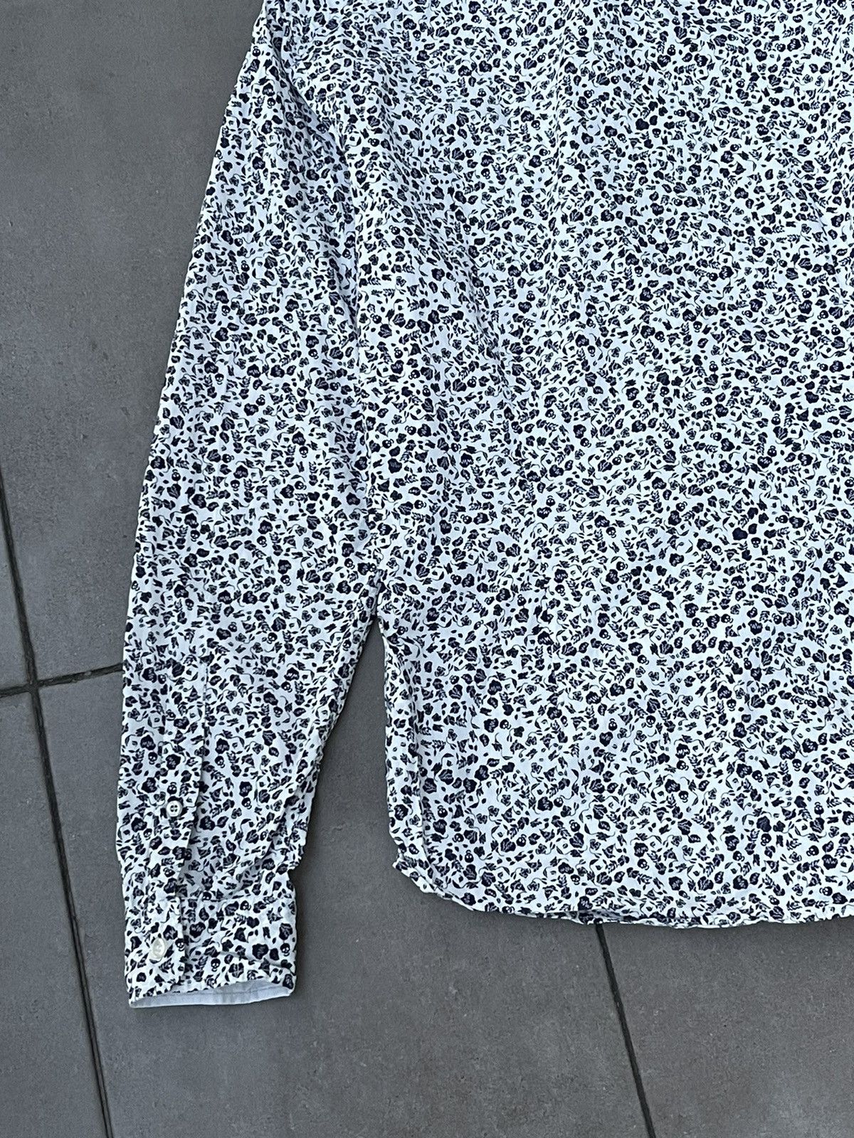 Diesel Diesel Floral Skull All Over Print White Black Shirt Size US L / EU 52-54 / 3 - 14 Thumbnail