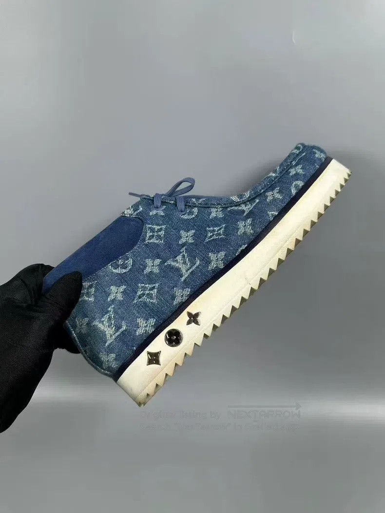 Louis Vuitton Full-print presbyopic denim denim casual sho