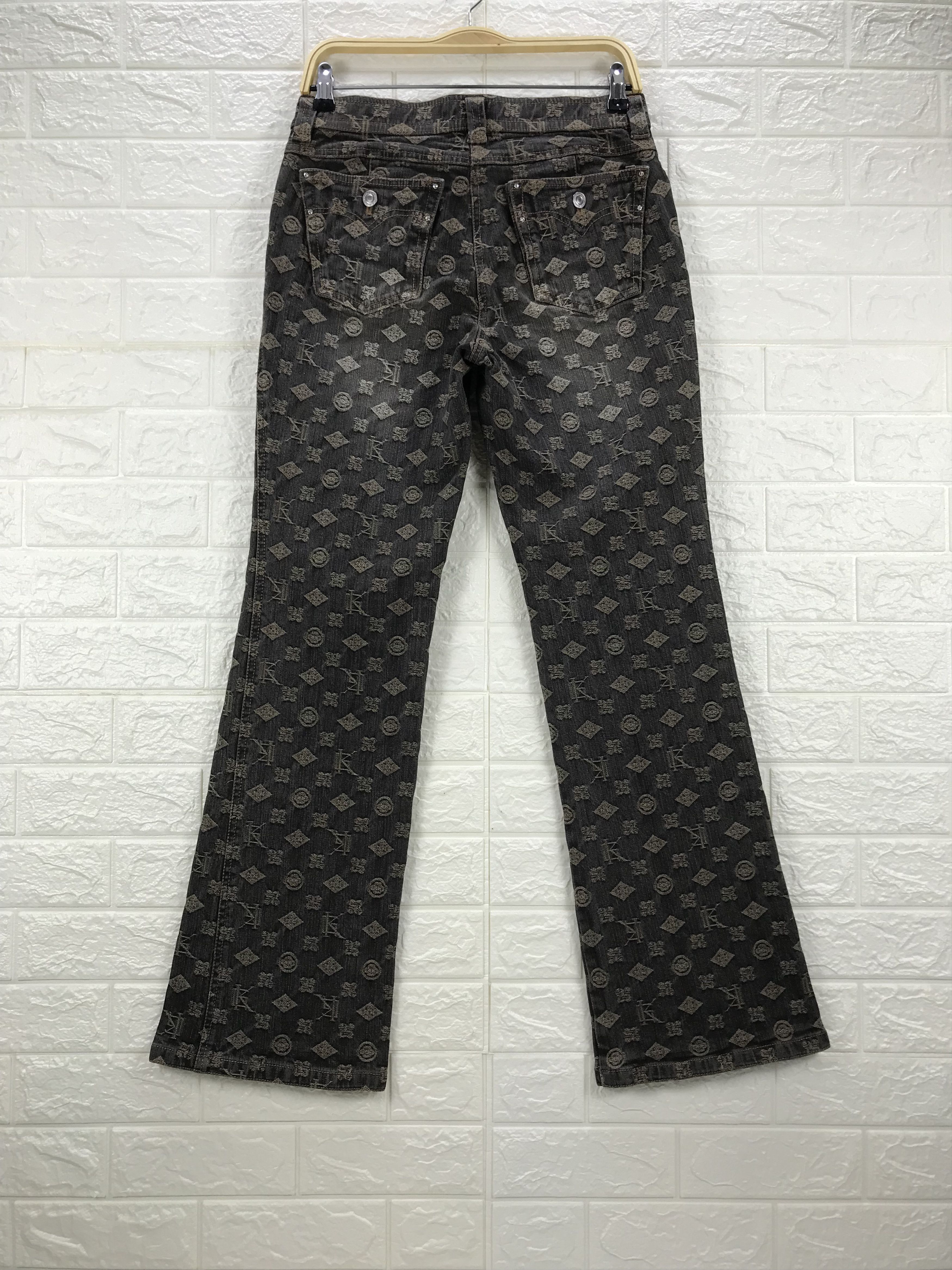 Japanese Brand Vintage Japanese Monogram Bell Bottom Flare Jeans Size 29" - 5 Thumbnail