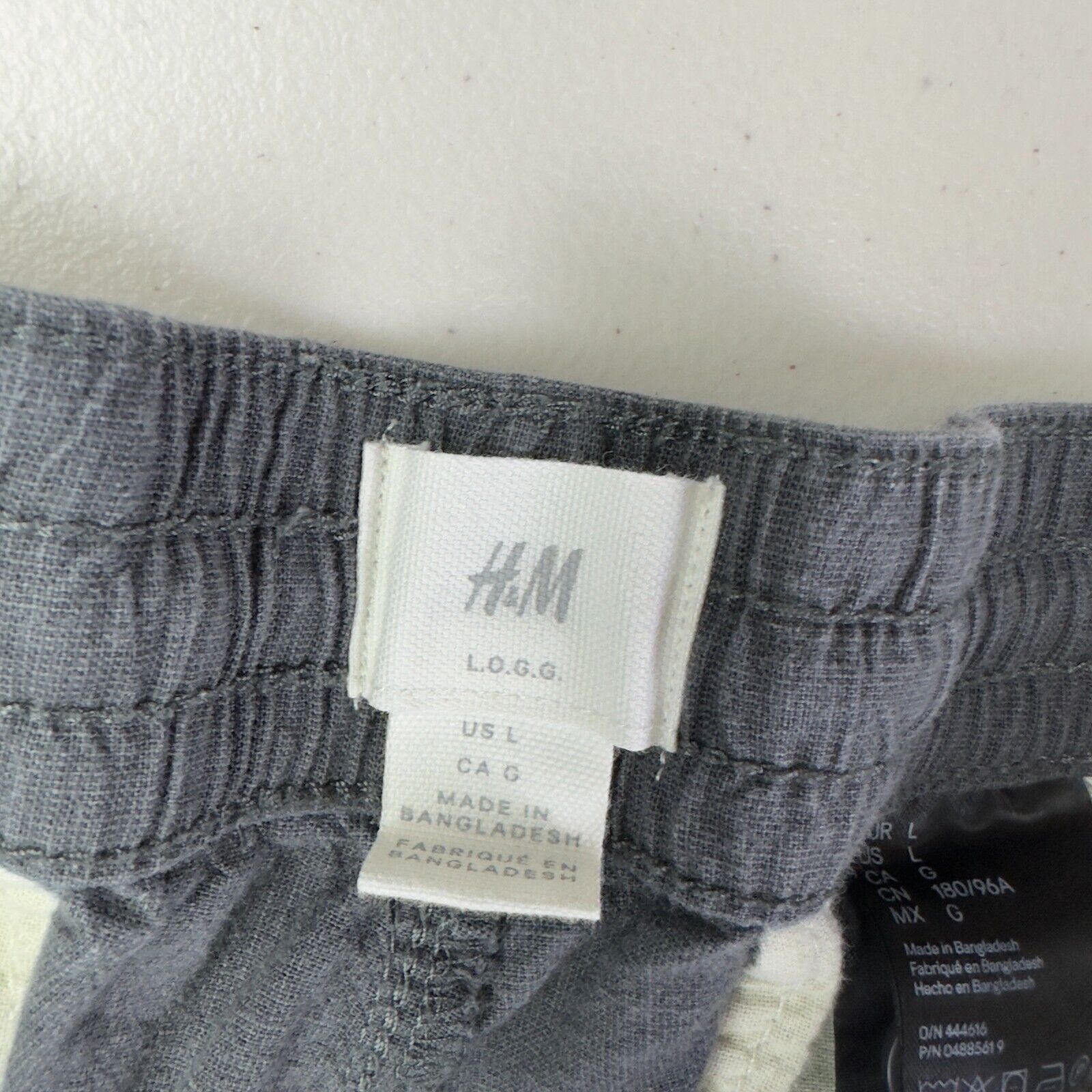 H&M H&M LOGG Mens Gray Drawstring Pull On Shorts Men Size Large Size US 32 / EU 48 - 4 Thumbnail