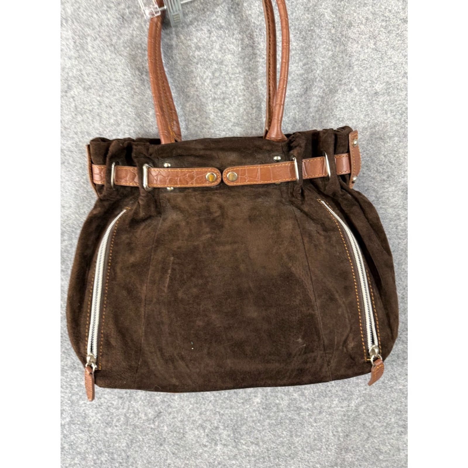Vintage VINTAGE Gun Tote’n Mamas Shoulder Bag Womens Brown Concealed Carry Suede Leather Purse Size ONE SIZE - 5 Thumbnail