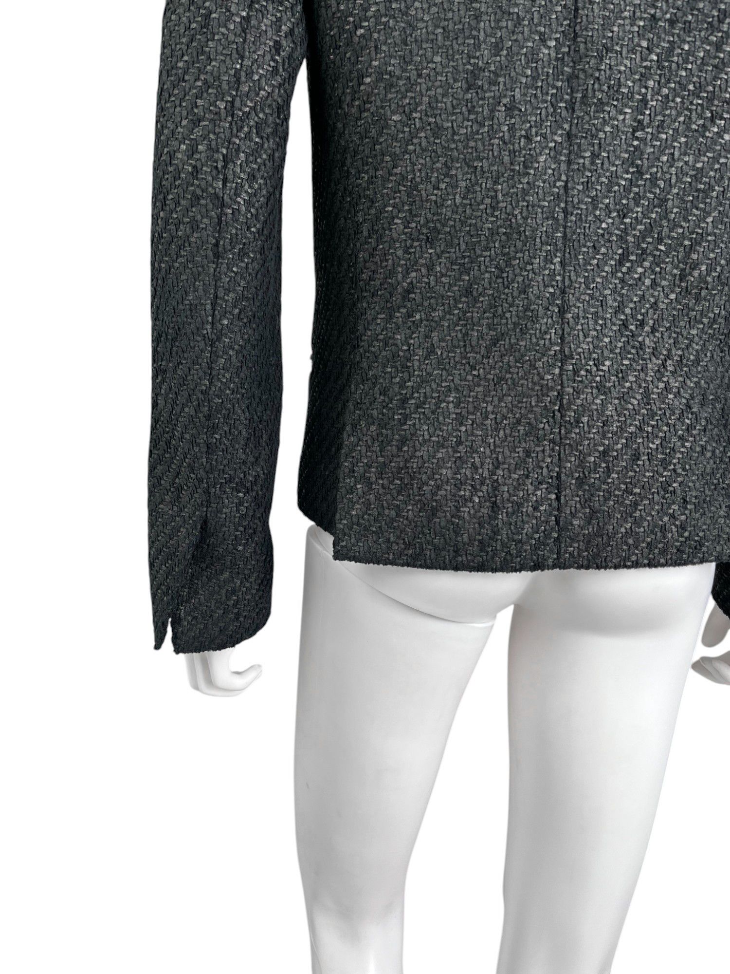 Haider Ackermann 2000's Carbon Tweed Black Jacket Size XS / US 0-2 / IT 36-38 - 7 Thumbnail