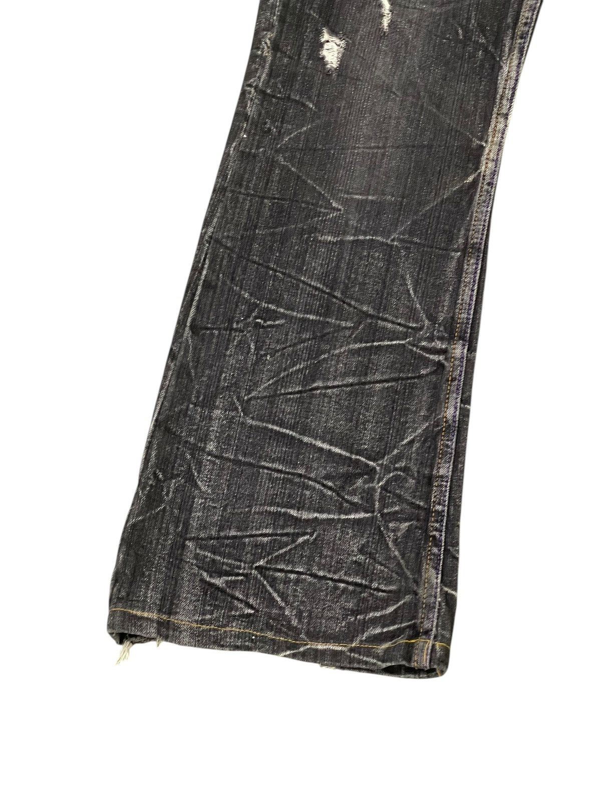 Japanese Brand Double Waist Flare Jeans Antful Distress Boot Cut 8🟦 Size US 31 - 5 Thumbnail