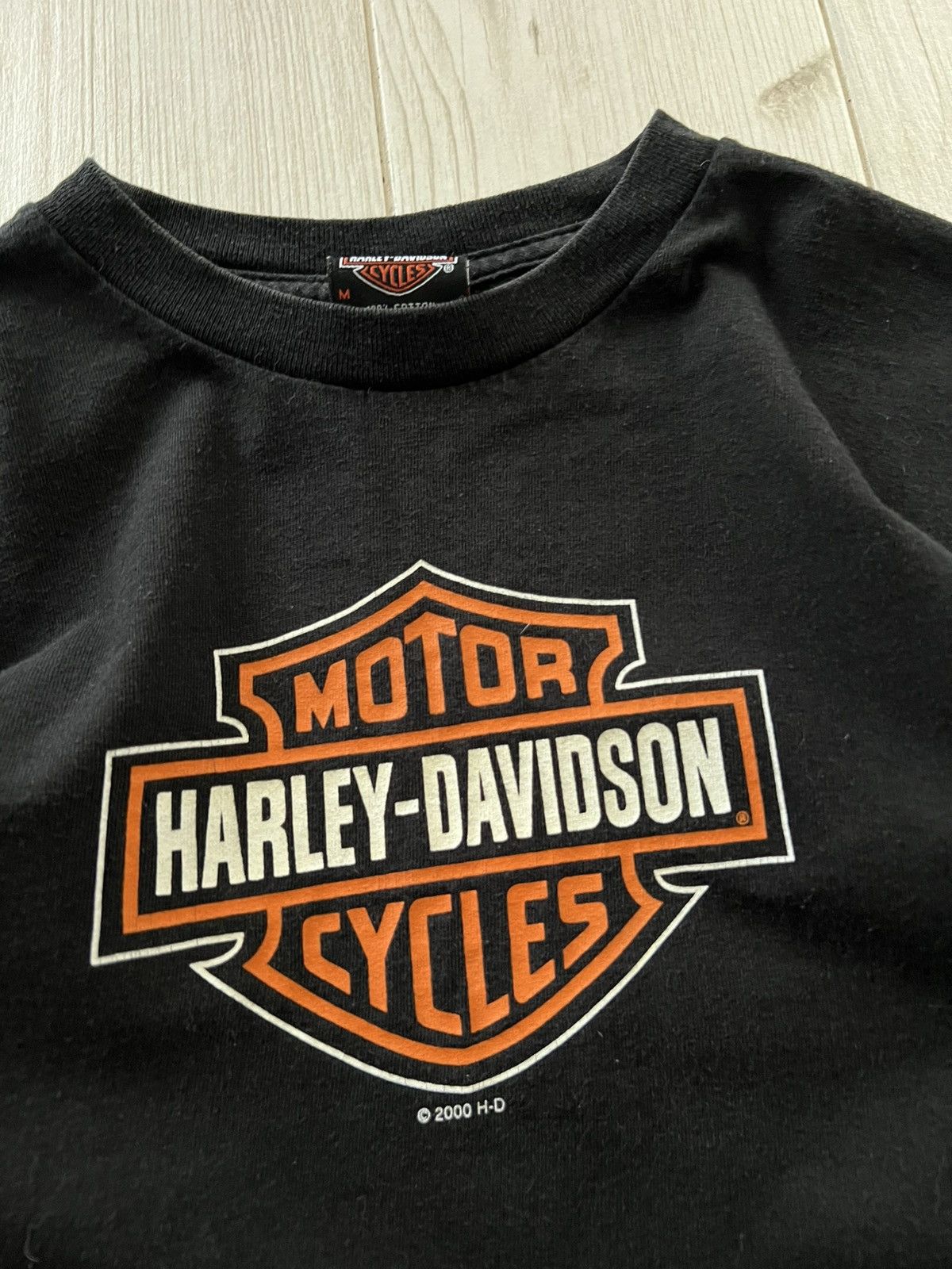 Harley Davidson Vintage Harley Davidson 2000 Usa Solid T-Shirt Men's Black Size US S / EU 44-46 / 1 - 8 Thumbnail