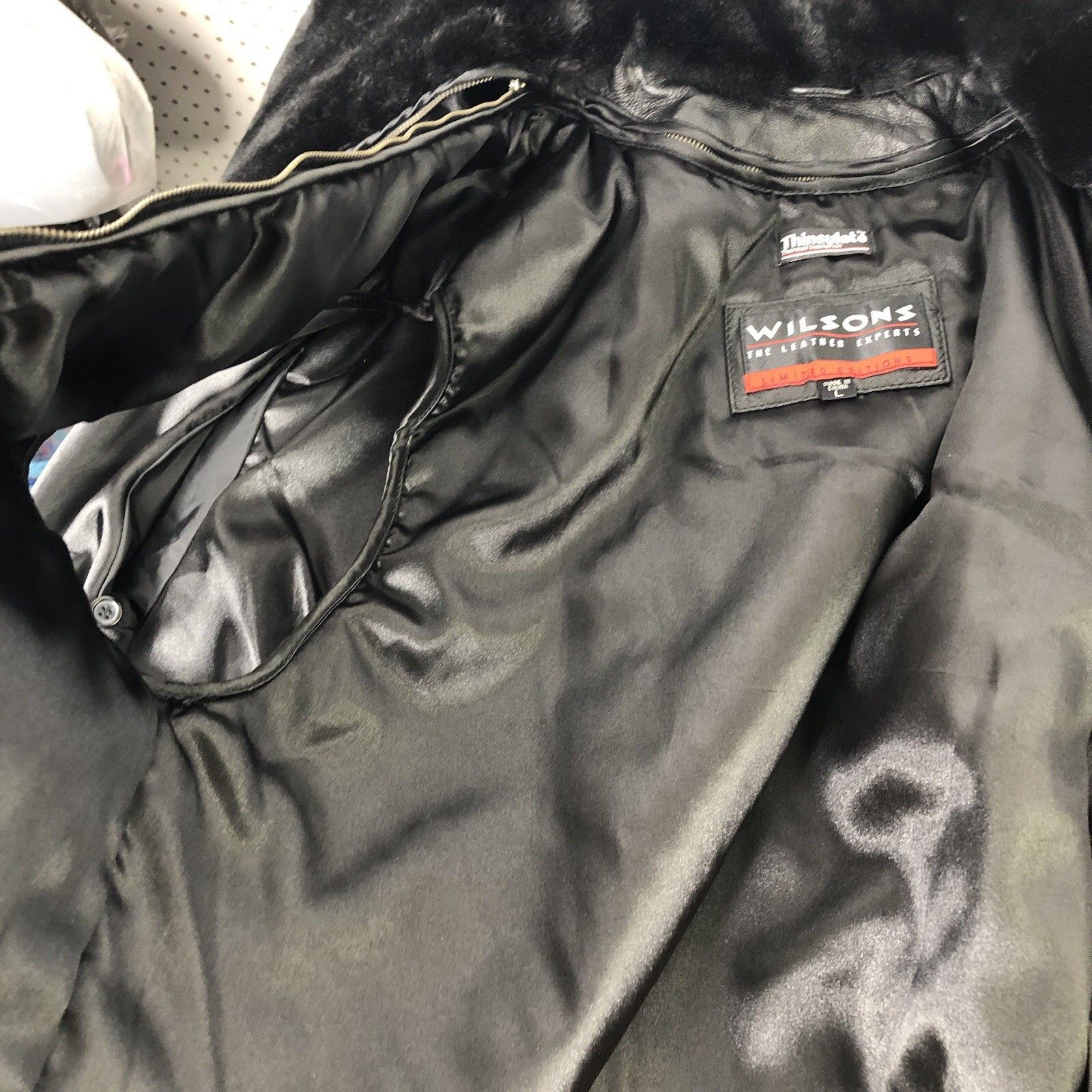 Wilson Wilsons 80s Women Black Leather Coat Jacket Sz L Insulated Size L / US 10 / IT 46 - 16 Thumbnail