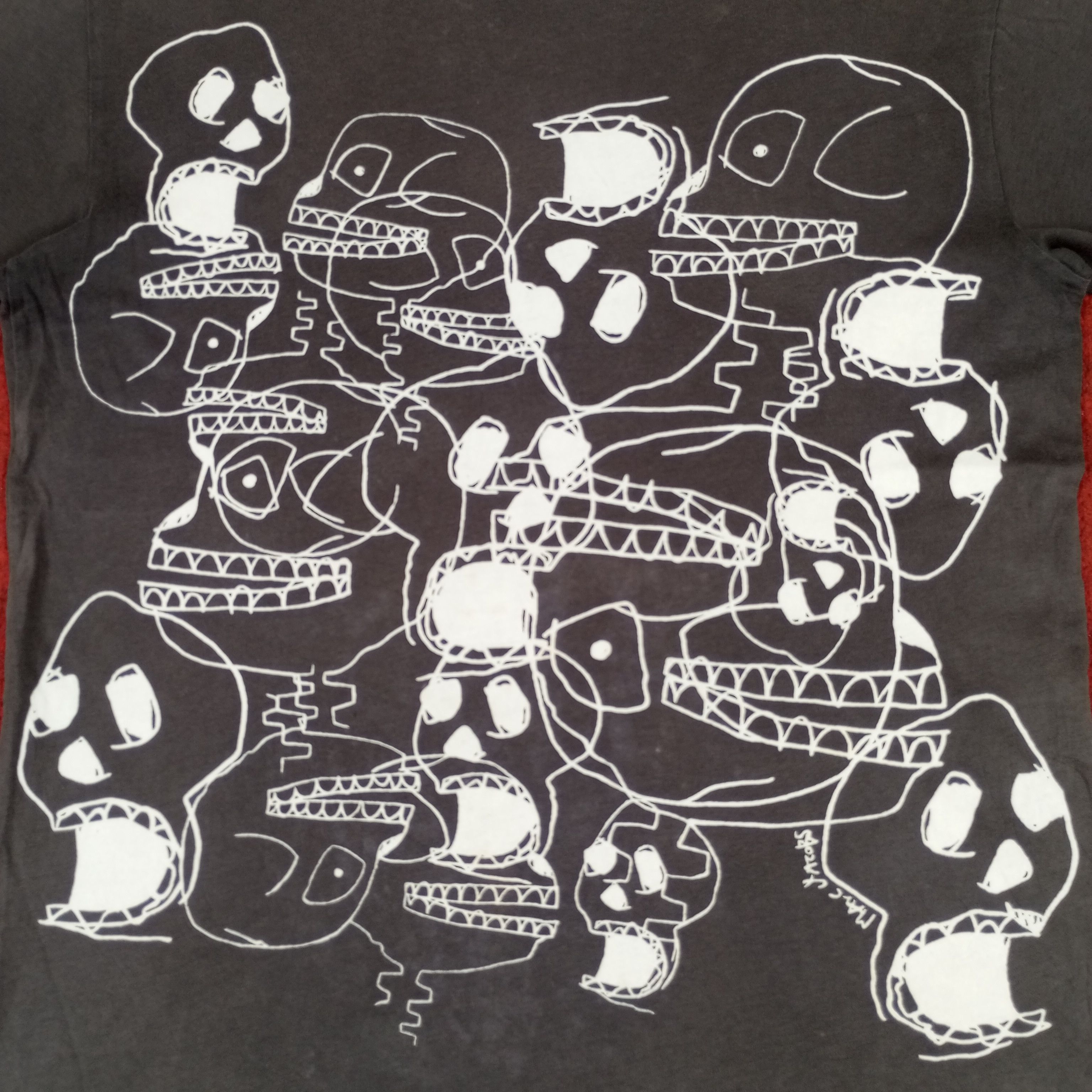 Marc by Marc Jacobs × Vintage Marc By Marc Jacobs Skulls Art Design Style Tshirt Size US M / EU 48-50 / 2 - 2 Thumbnail
