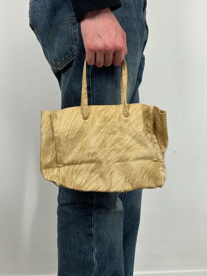Roberto Cavalli Roberto Cavalli Gold Textured Tote Bag Size ONE SIZE - 2 Thumbnail