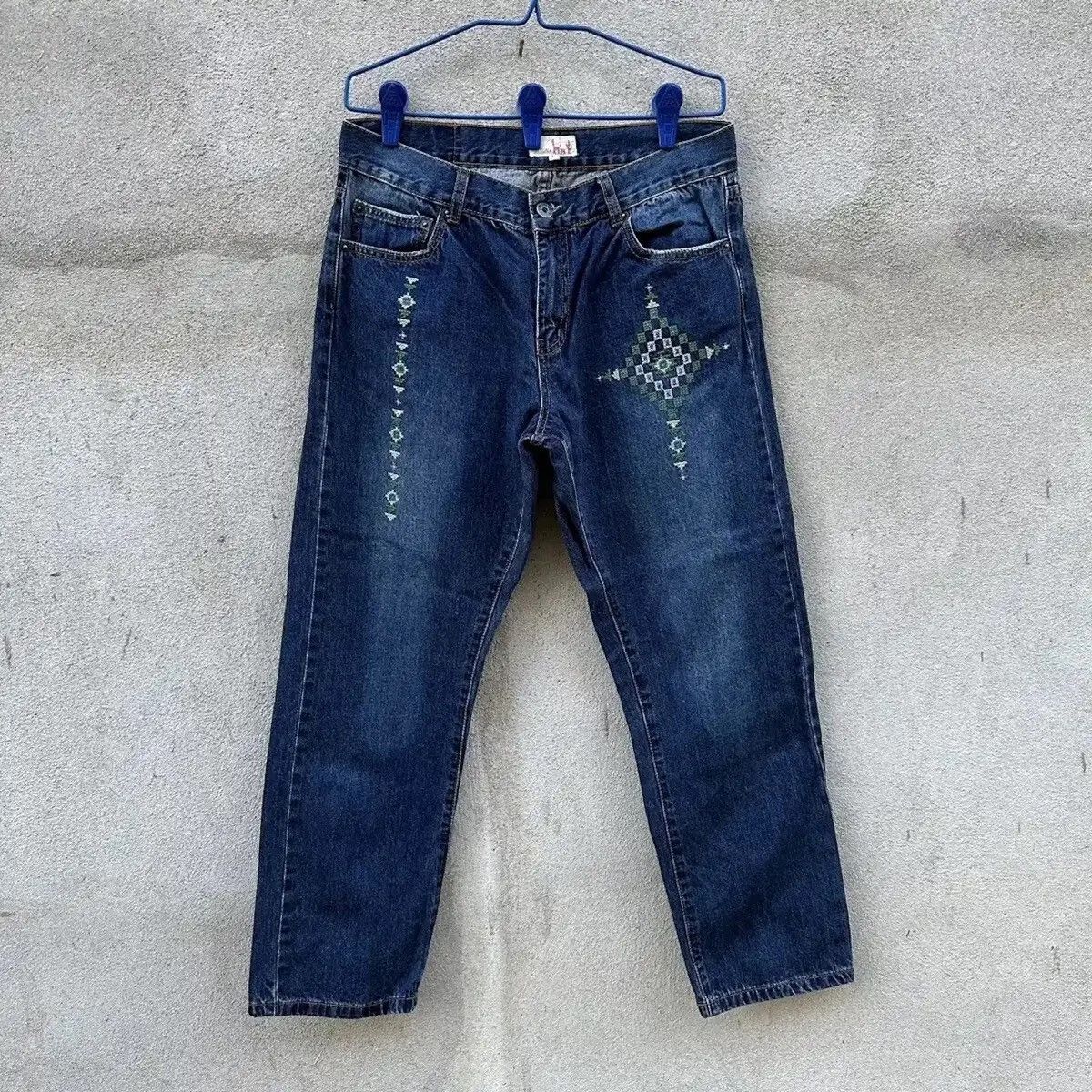 Art Comes First LIMITED DESIGN‼️TITICACA JEAN NAVAJO EMBROIDERY VINTAGE PANT Size US 32 / EU 48 - 1 Thumbnail