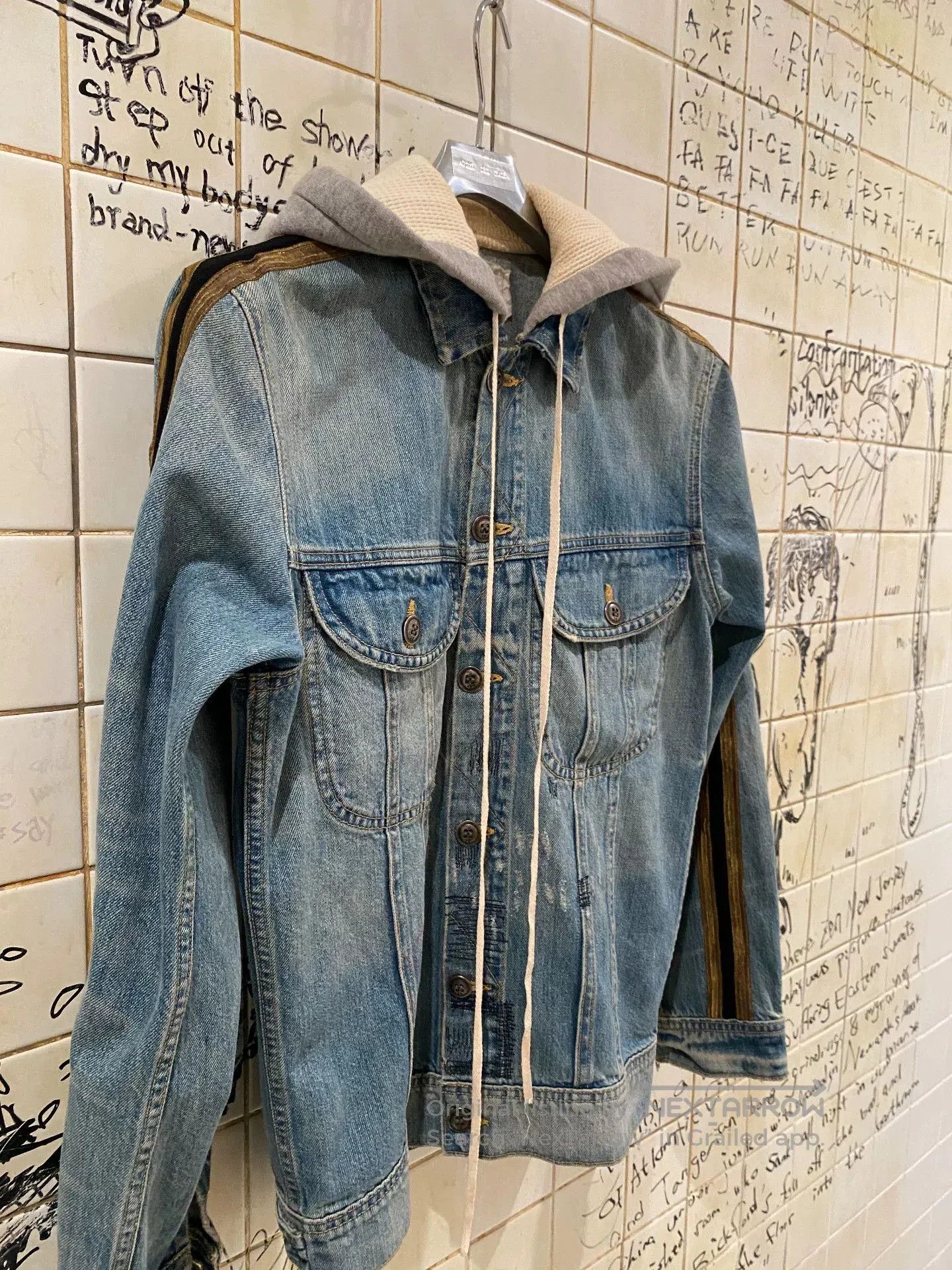 Greg Lauren Greg Lauren Layered Hooded Denim Jacket. Size US M / EU 48-50 / 2 - 3 Thumbnail
